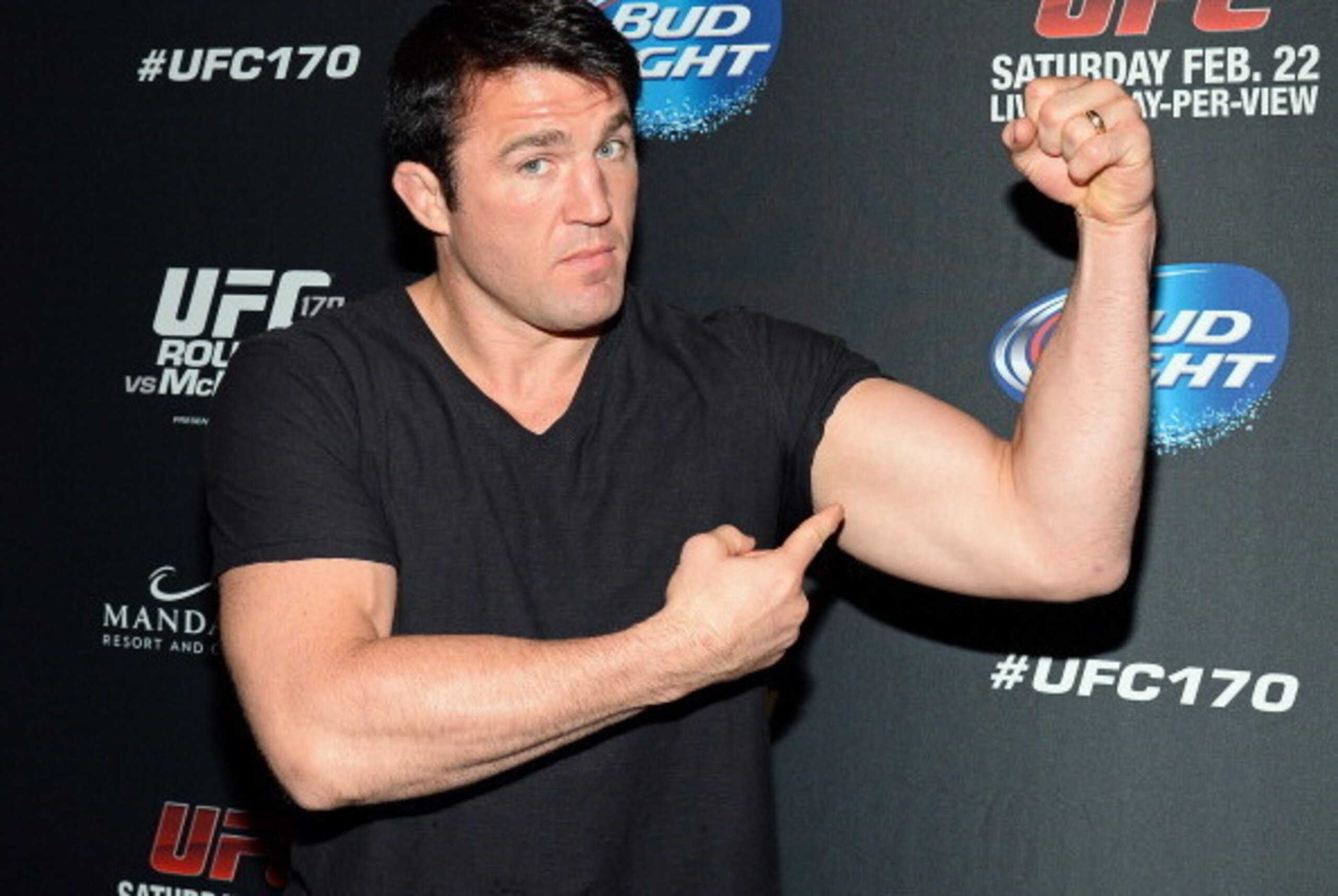 LAS VEGAS, NV - FEBRUARY 22:  Mixed martial artist Chael Sonnen attends the UFC 170 event at the Mandalay Bay Events Center on February 22, 2014 in Las Vegas, Nevada.  (Photo by Ethan Miller/Getty Images)