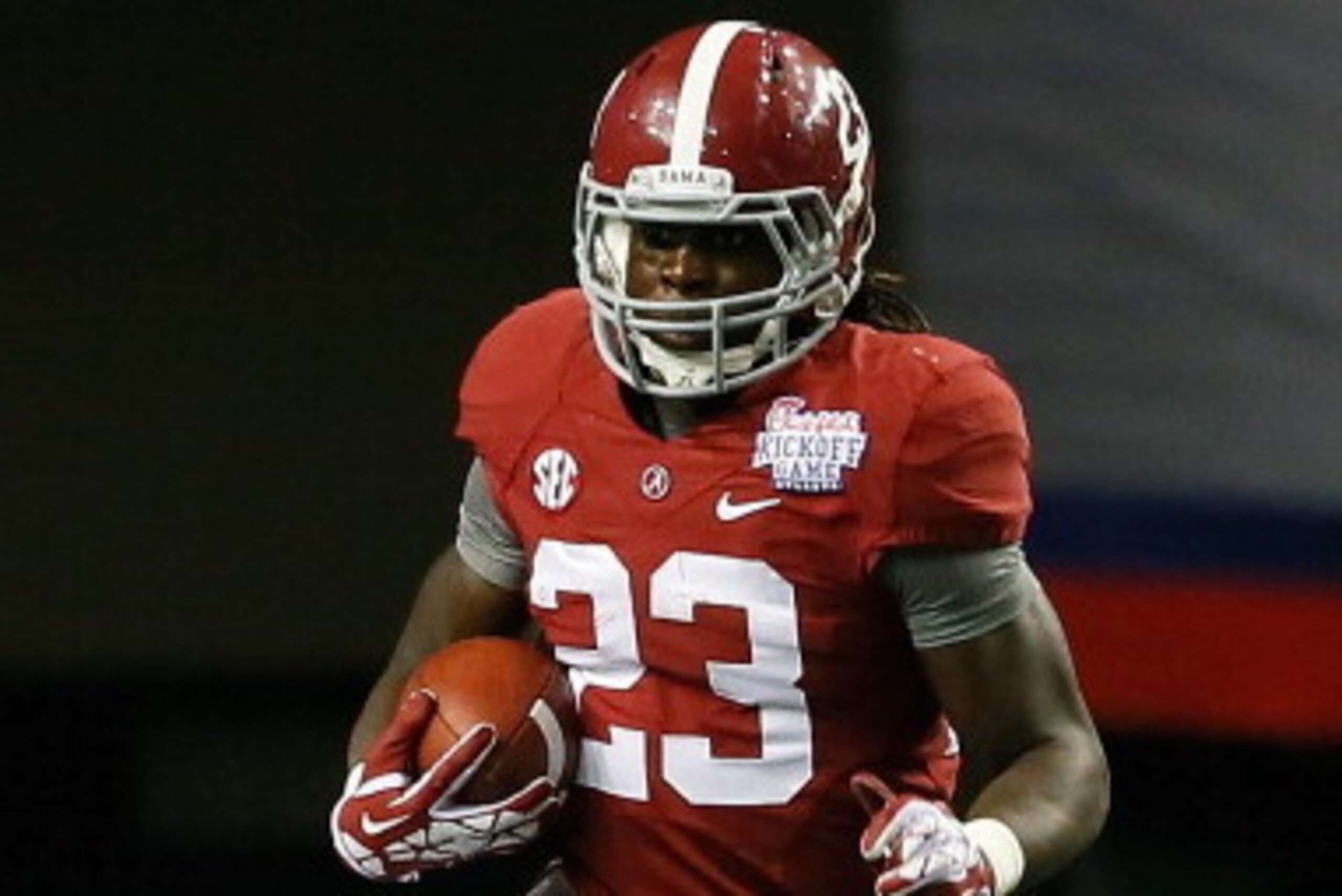 ATLANTA, GA - AUGUST 31:  Altee Tenpenny #23 of the Alabama Crimson Tide against the Virginia Tech Hokies at Georgia Dome on August 31, 2013 in Atlanta, Georgia.  (Photo by Kevin C. Cox/Getty Images)