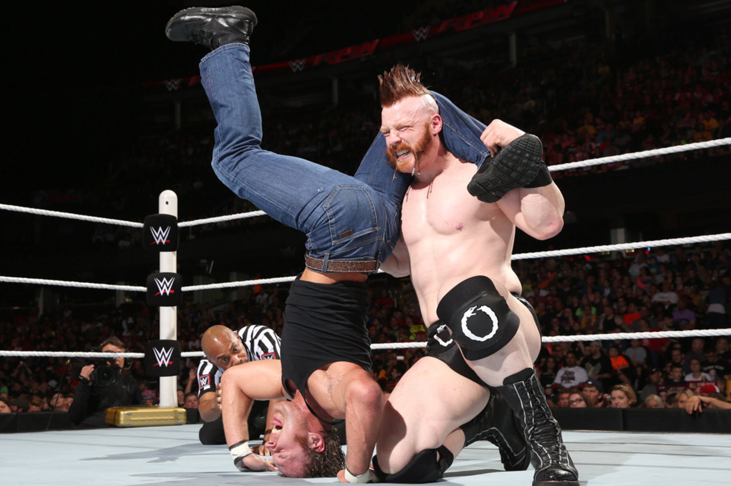 Sheamus battles Dean Ambrose on Monday's Raw. Sheamus battles Dean Ambrose on Monday's Raw.