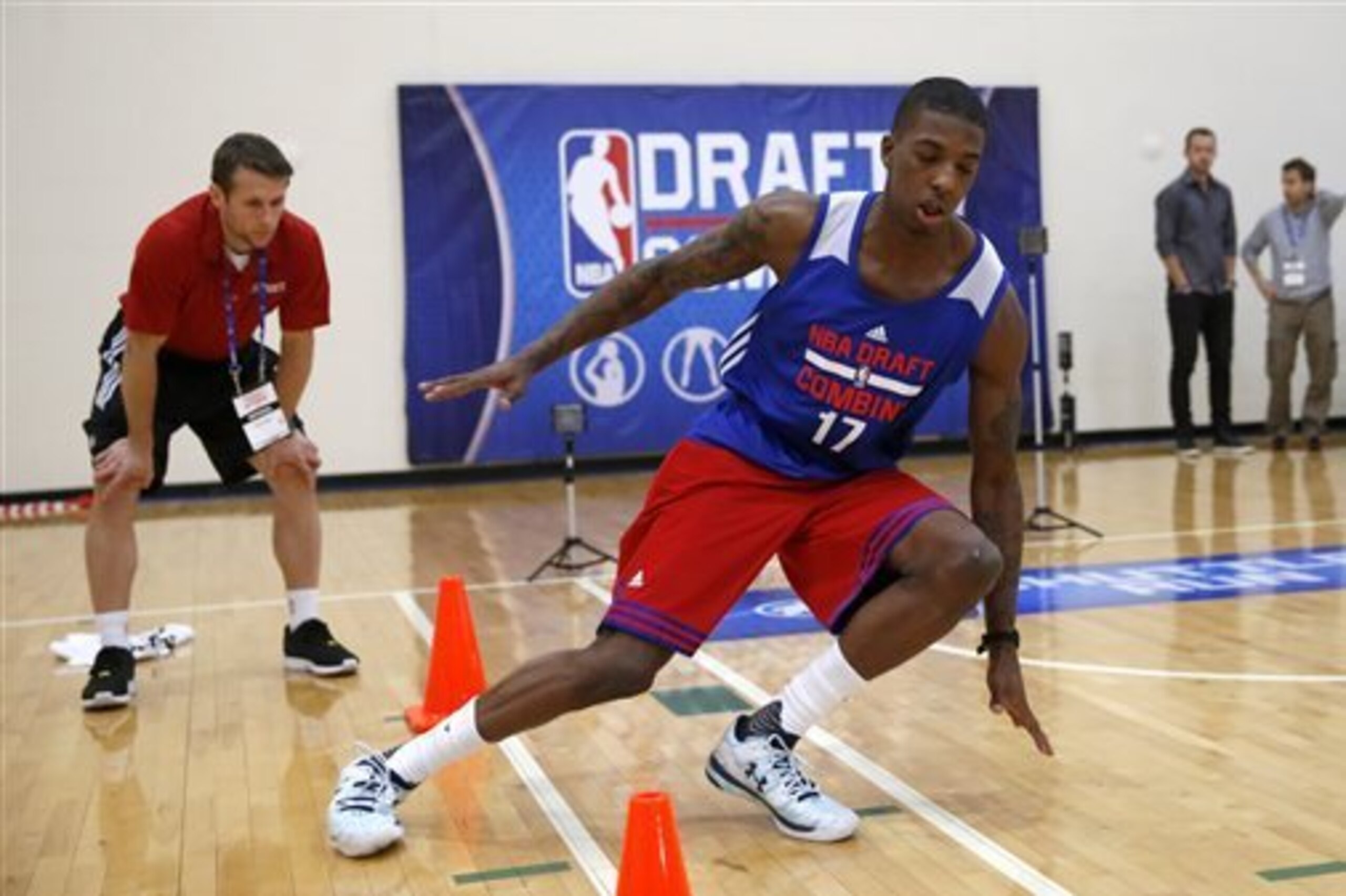 Delon Wright at the combine in May. Delon Wright at the combine in May.