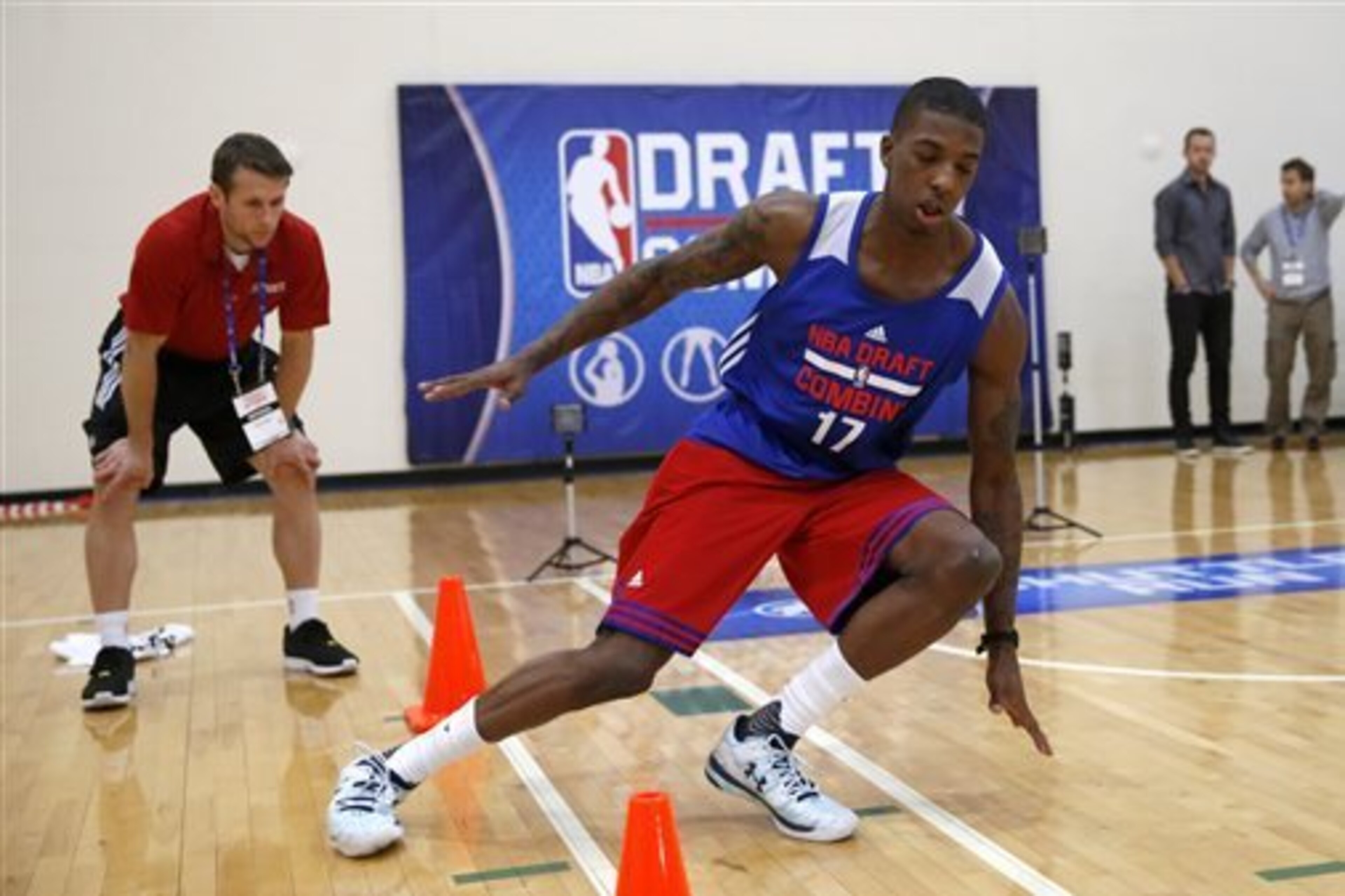 Delon Wright at the combine in May. Delon Wright at the combine in May.