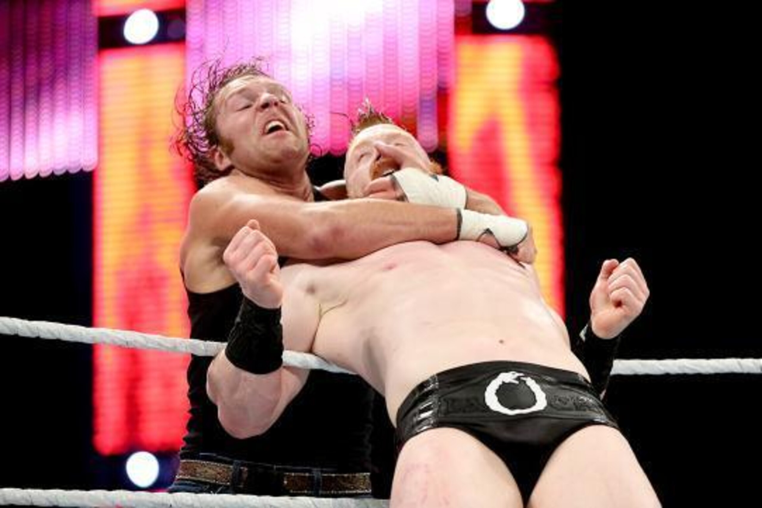 They might not be feuding, but this definitely isn't a bro hug.