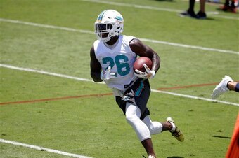 A bulked up Miller at mini camp in June of 2015