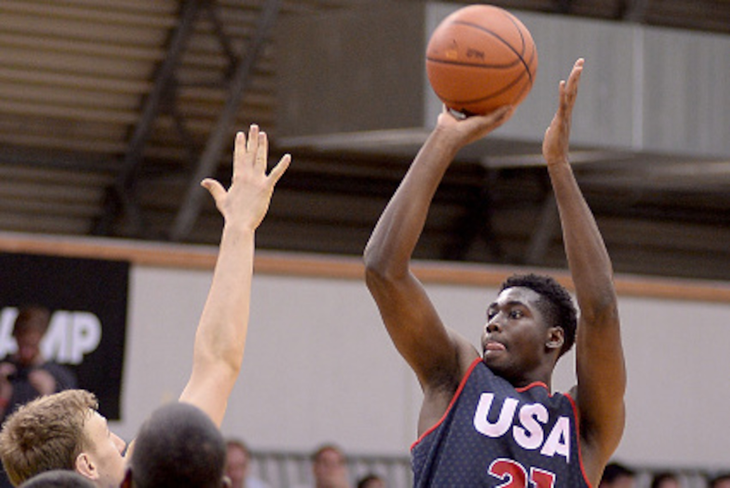 TREVISO, ITALY - JUNE 07:  Mario Kegler of Team USA in action during the adidas EuroCamp at La Ghirada sports center on June 7, 2015 in Treviso, Italy.  (Photo by Roberto Serra/Iguana Press/Getty Images)