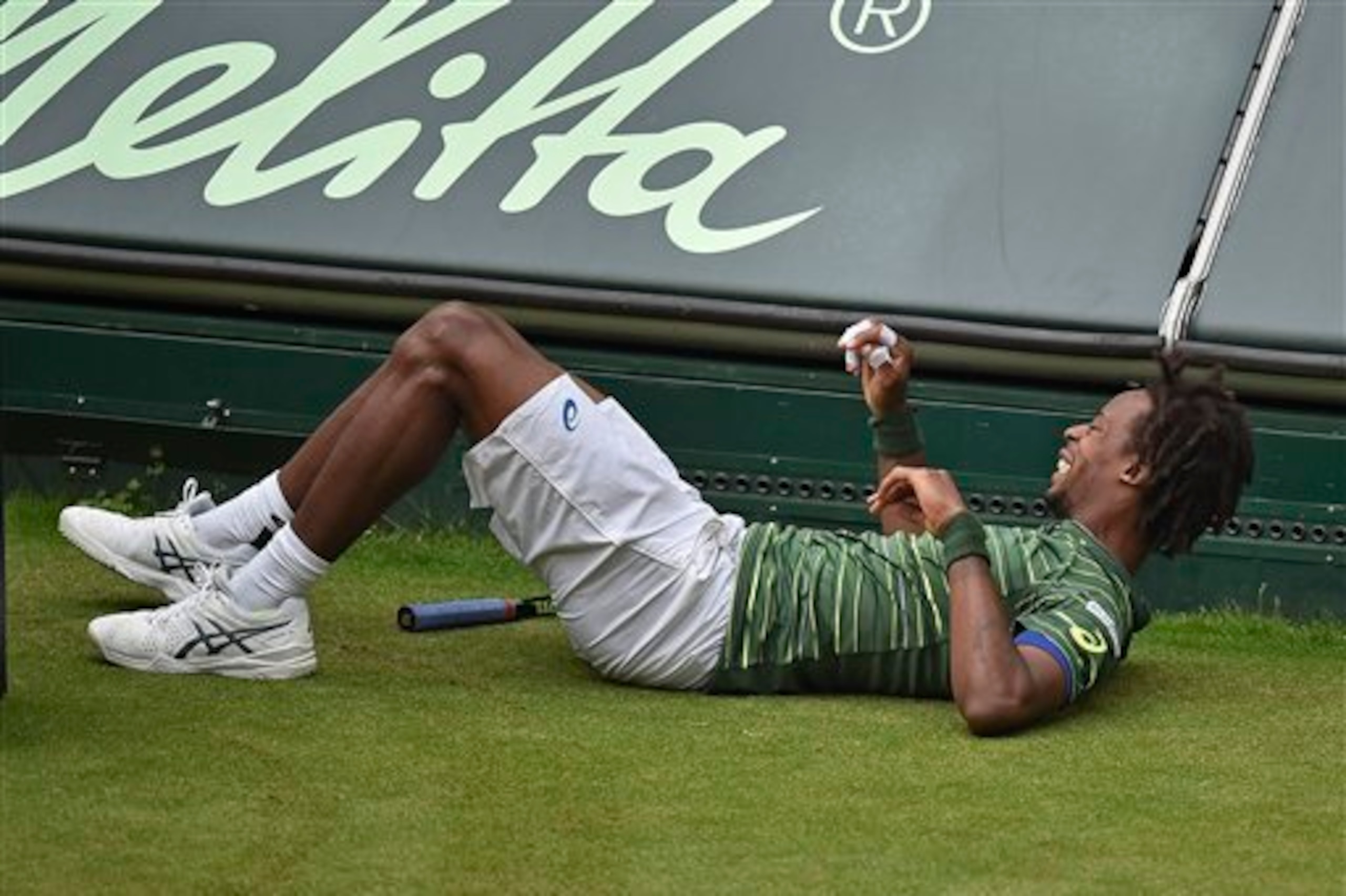 Monfils withdrew after a nasty fall.