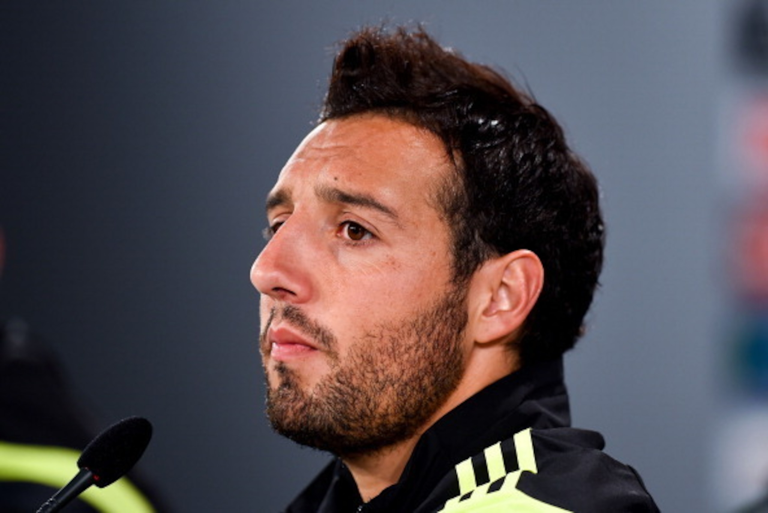 CURITIBA, BRAZIL - JUNE 20: Santi Cazorla of Spain faces the media during a Spain press conference at Centro de Entrenamiento do Caju on June 20, 2014 in Curitiba, Brazil. (Photo by David Ramos/Getty Images) CURITIBA, BRAZIL - JUNE 20: Santi Cazorla of Spain faces the media during a Spain press conference at Centro de Entrenamiento do Caju on June 20, 2014 in Curitiba, Brazil. (Photo by David Ramos/Getty Images)