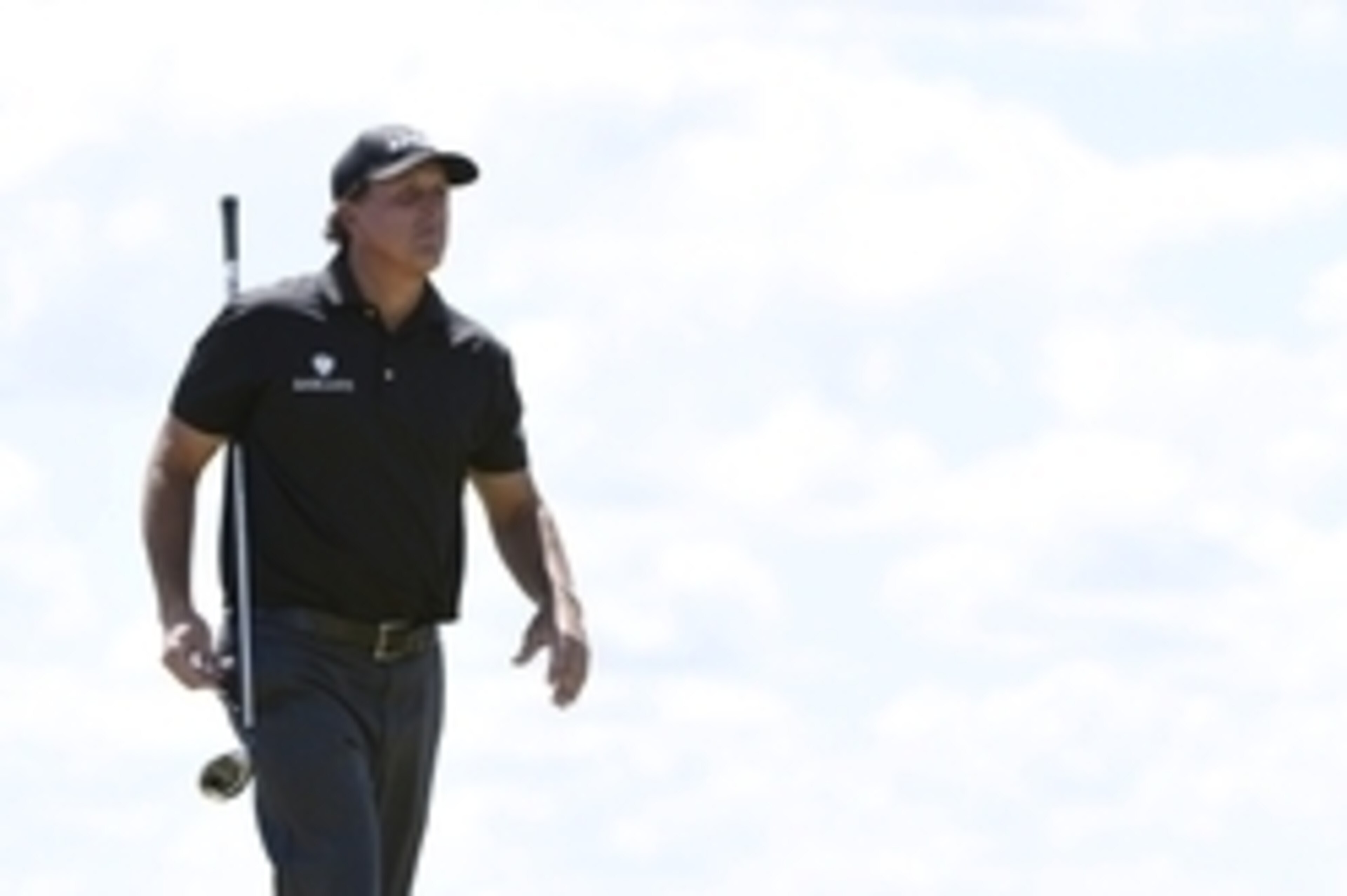 Jun 19, 2015; University Place, WA, USA; Phil Mickelson walks off the 12th tee in the second round of the 2015 U.S. Open golf tournament at Chambers Bay. Mandatory Credit: Kyle Terada-USA TODAY Sports