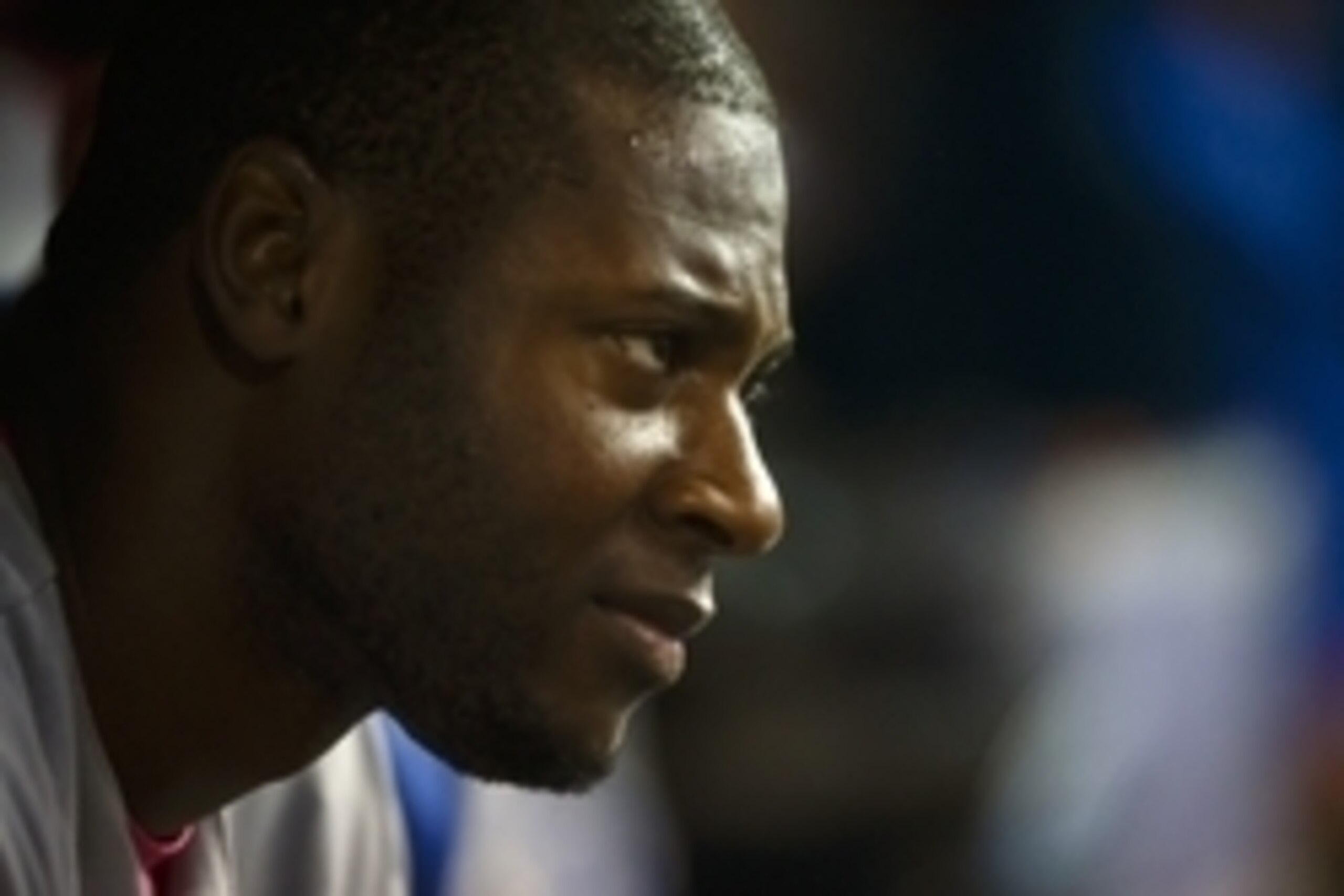 May 10, 2015; Detroit, MI, USA; Kansas City Royals center fielder Lorenzo Cain (6) sits in dugout during a rain delay in the ninth inning against the Detroit Tigers at Comerica Park. Mandatory Credit: Rick Osentoski-USA TODAY Sports May 10, 2015; Detroit, MI, USA; Kansas City Royals center fielder Lorenzo Cain (6) sits in dugout during a rain delay in the ninth inning against the Detroit Tigers at Comerica Park. Mandatory Credit: Rick Osentoski-USA TODAY Sports