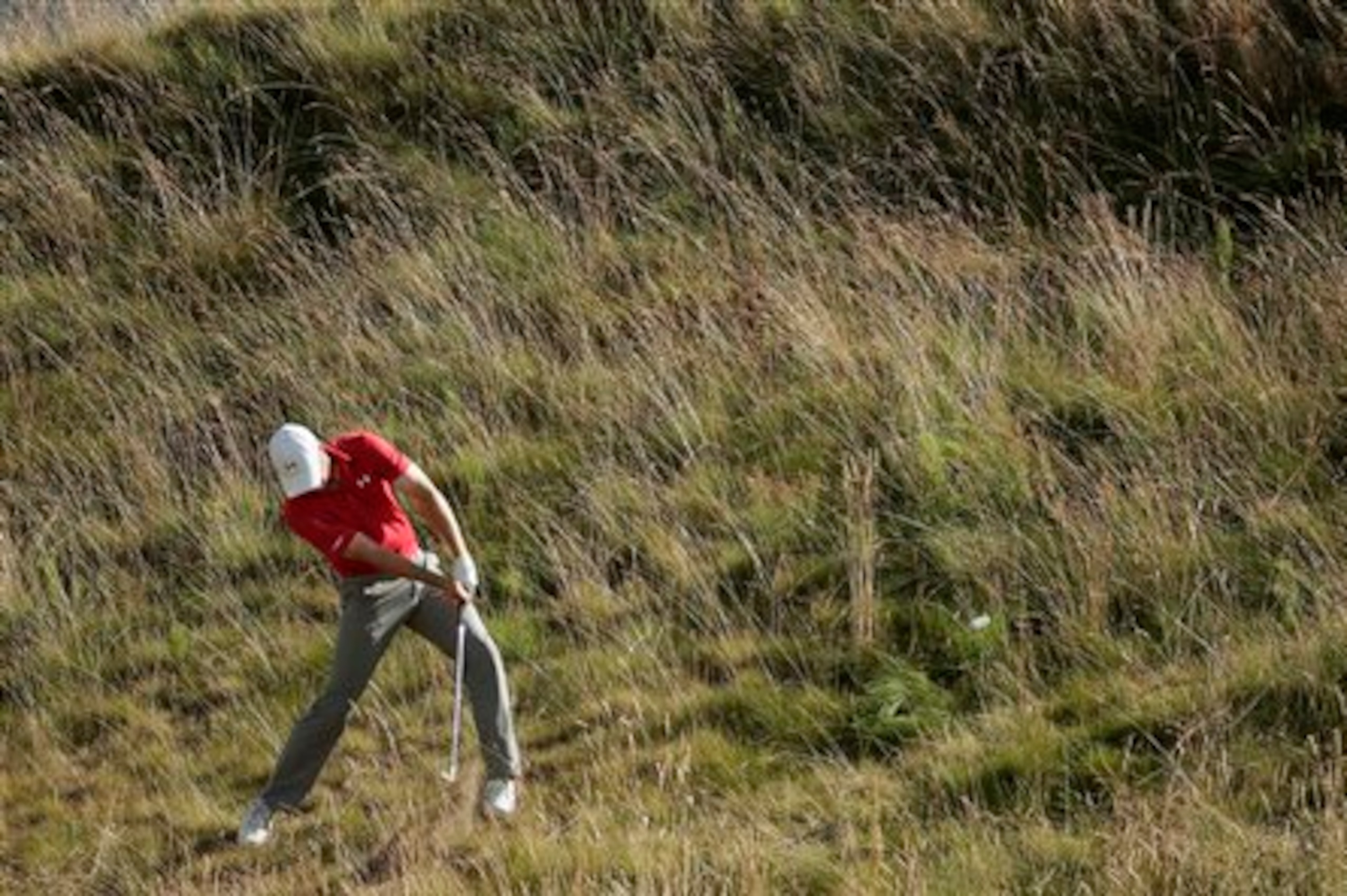 Spieth has fought his way through Chambers Bay's tough terrain.