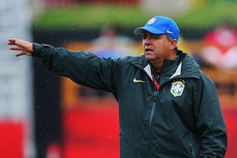 MONCTON, NB - JUNE 21:  Vadao head coach of Brazil gives instructions during the FIFA Women's World Cup 2015 round of 16 match between Brazil and Australia at Moncton Stadium on June 21, 2015 in Moncton, Canada.  (Photo by Elsa/Getty Images)