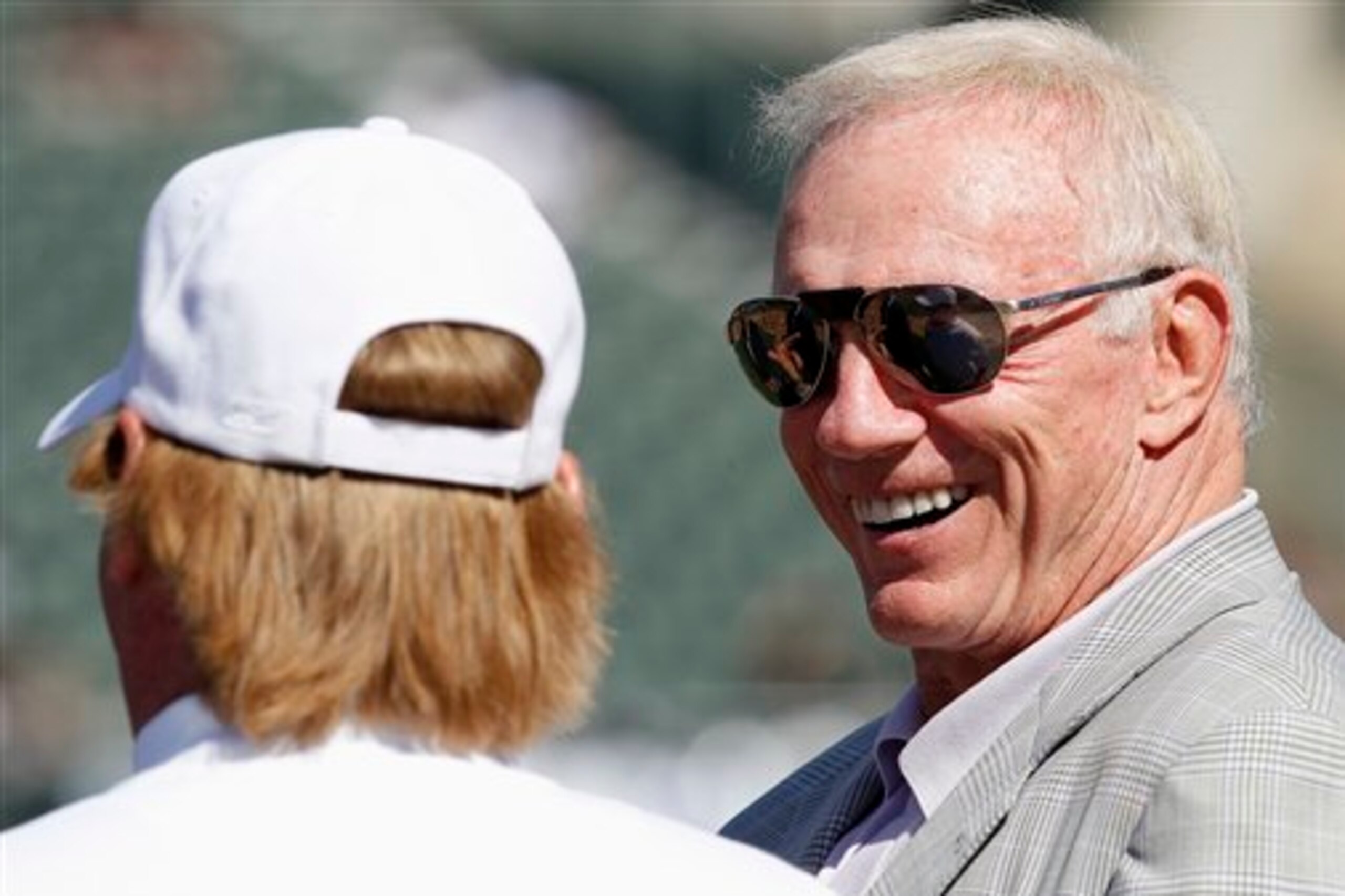 Jerry Jones (right) is one of Mark Davis' (left) biggest allies.