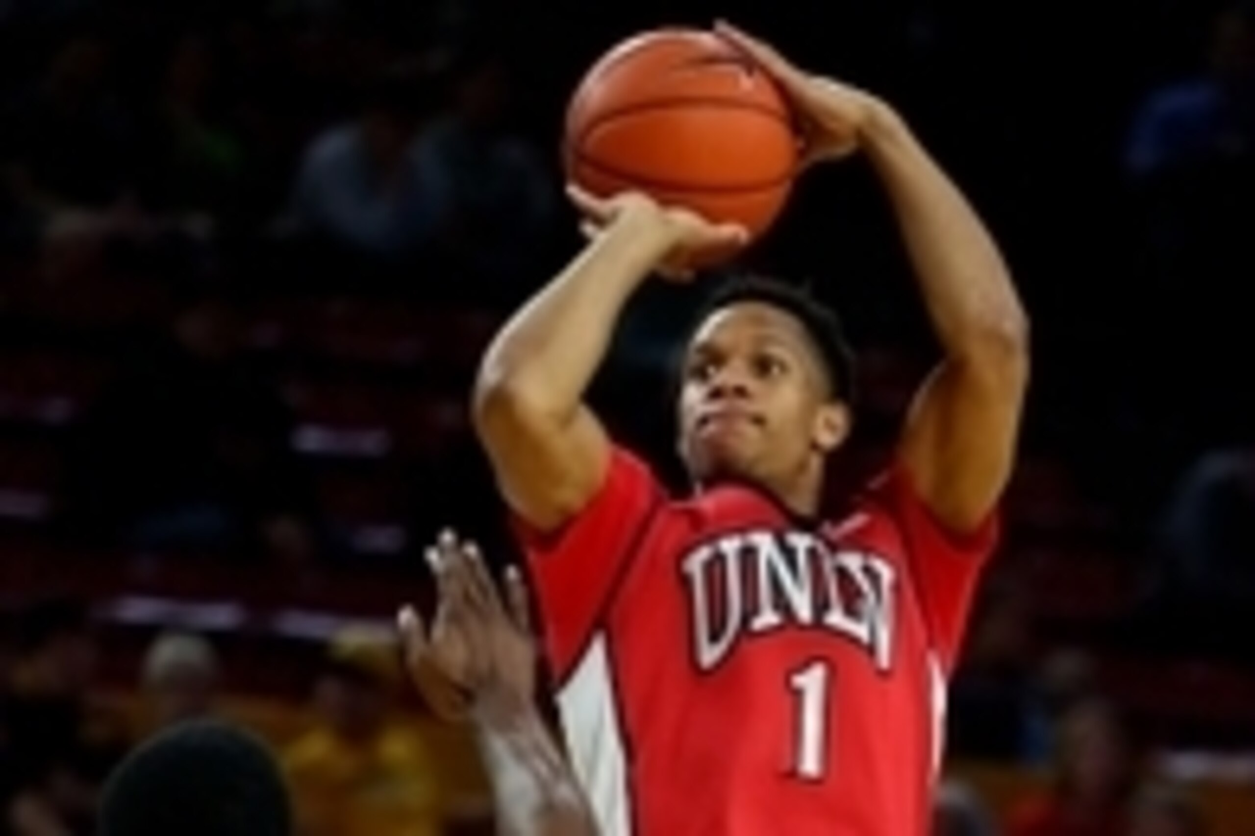Dec 3, 2014; Tempe, AZ, USA; UNLV Runnin' Rebels guard Rashad Vaughn (1) against the Arizona State Sun Devils at Wells-Fargo Arena. Sun Devils defeated the Runnin' Rebels 77-55. Mandatory Credit: Mark J. Rebilas-USA TODAY Sports Dec 3, 2014; Tempe, AZ, USA; UNLV Runnin' Rebels guard Rashad Vaughn (1) against the Arizona State Sun Devils at Wells-Fargo Arena. Sun Devils defeated the Runnin' Rebels 77-55. Mandatory Credit: Mark J. Rebilas-USA TODAY Sports