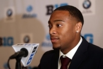 Jul 28, 2014; Chicago, IL, USA; Minnesota Golden Gophers safety Cedric Thompson addresses the media during the Big Ten football media day at Hilton Chicago. Mandatory Credit: Jerry Lai-USA TODAY Sports