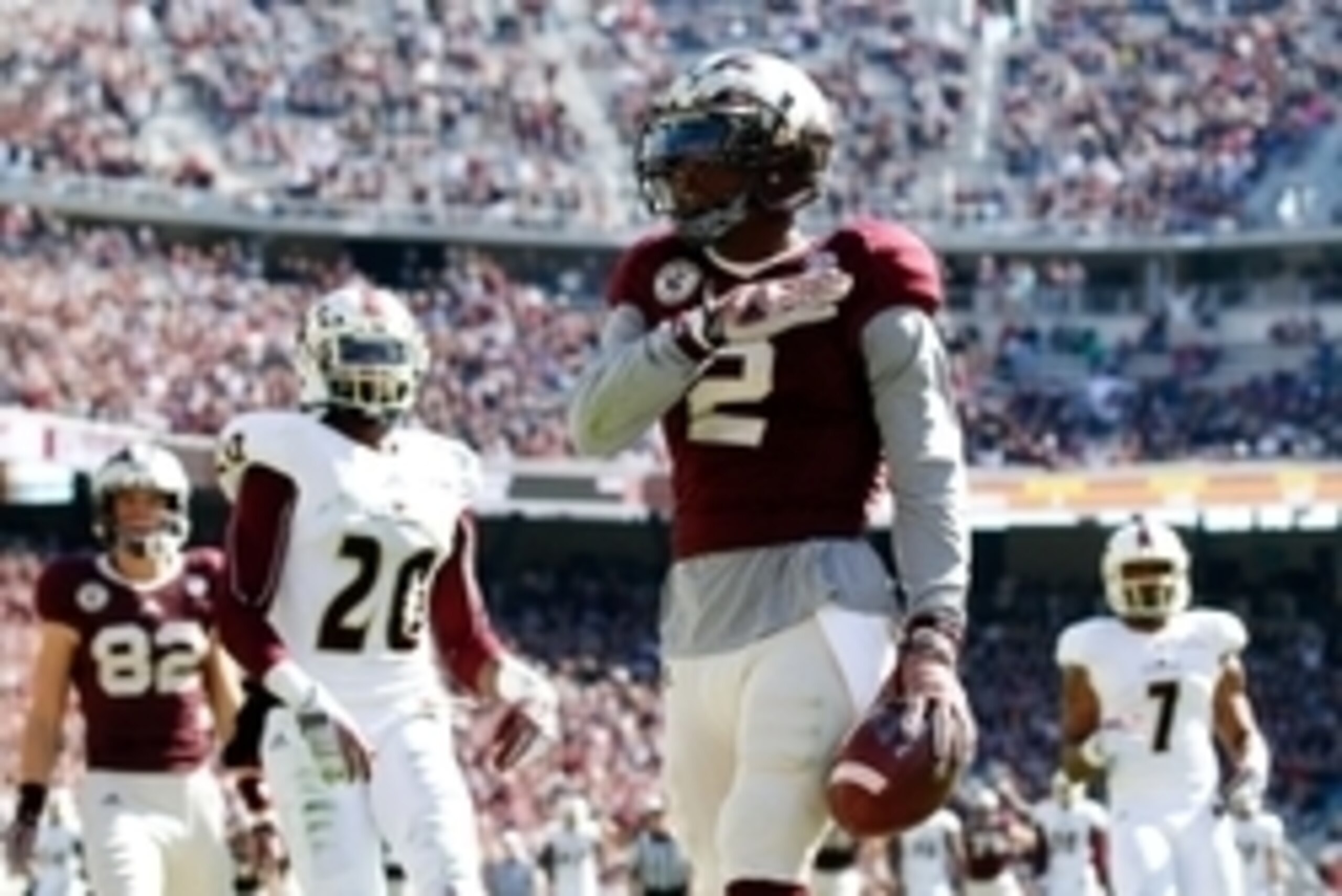 Nov 1, 2014; College Station, TX, USA; Texas A&M Aggies wide receiver Speedy Noil (2) vs Louisiana Monroe Warhawks during the second quarter at Kyle Field. Mandatory Credit: Ray Carlin-USA TODAY Sports