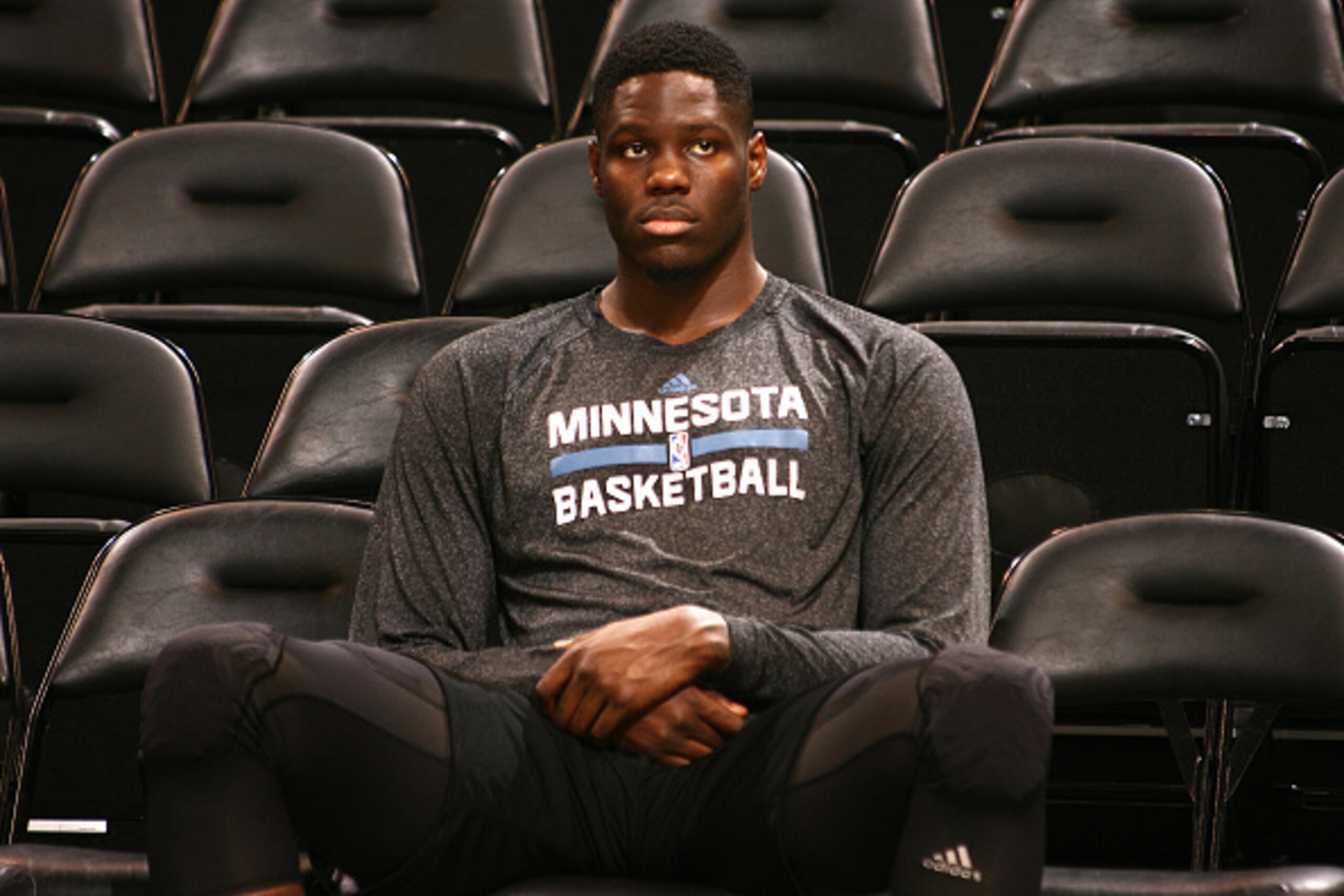 SALT LAKE CITY, UT - MARCH 23: Anthony Bennett #24 of the Minnesota Timberwolves before the game against the Utah Jazz on March 23, 2015 at EnergySolutions Arena in Salt Lake City, Utah. NOTE TO USER: User expressly acknowledges and agrees that, by downlo