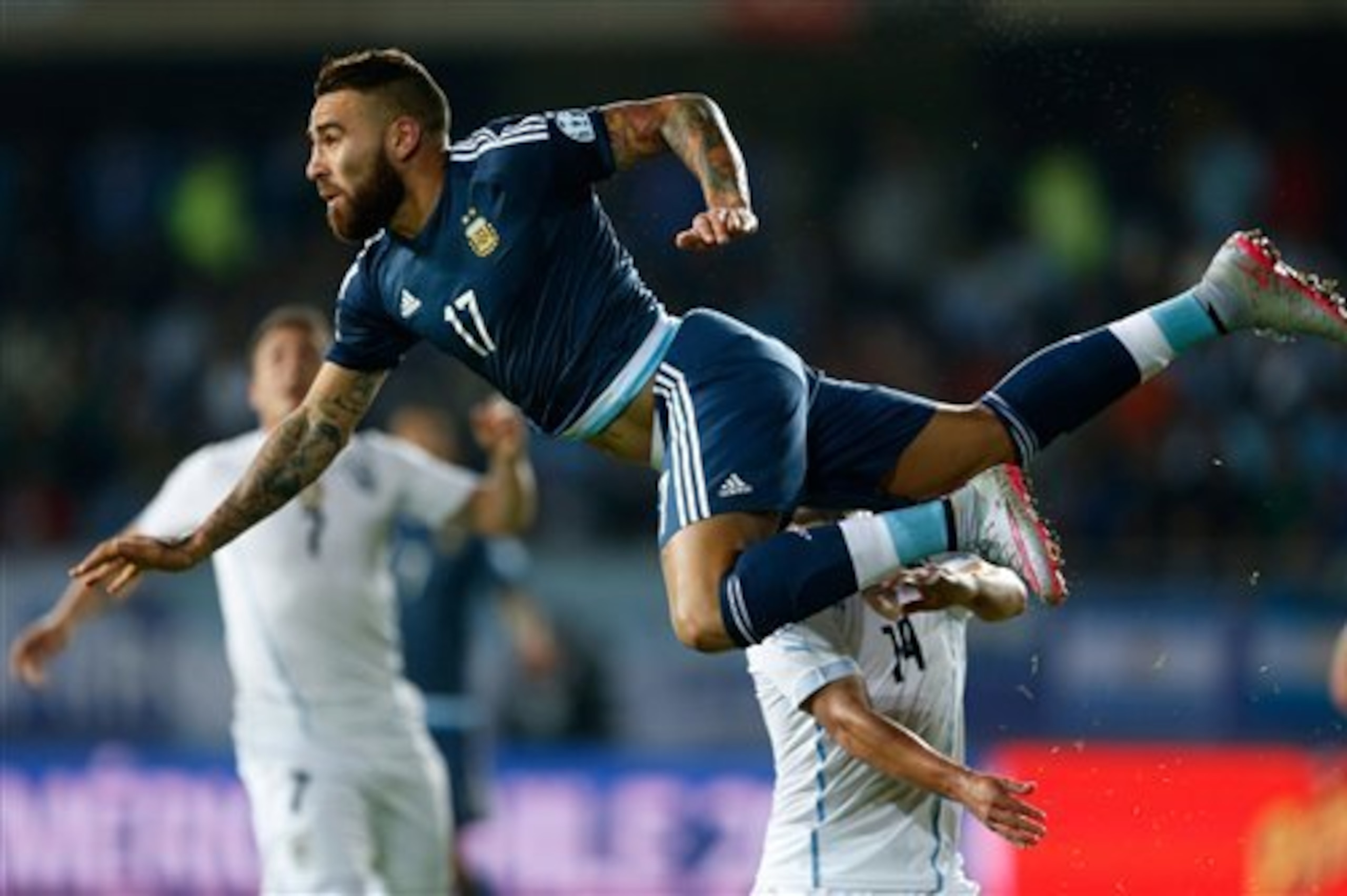 Otamendi has been part of a solid Argentina defence. Otamendi has been part of a solid Argentina defence.
