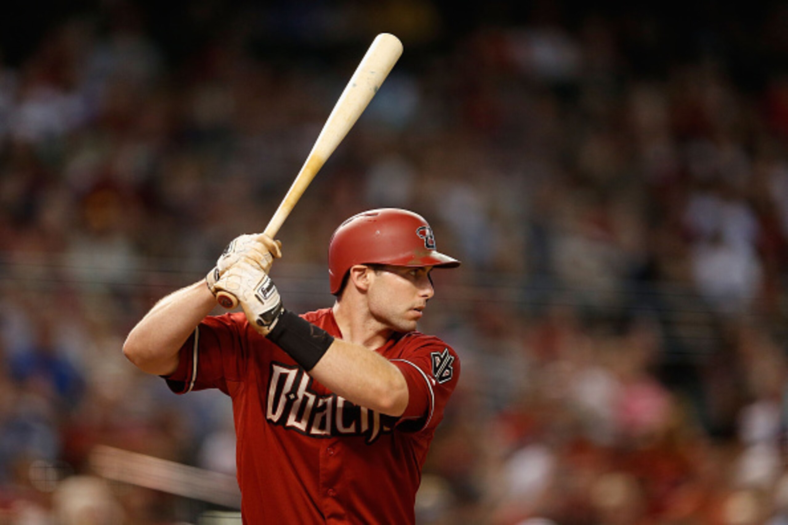 PHOENIX, AZ - JUNE 17:  Paul Goldschmidt #44 of the Arizona Diamondbacks bats against the Los Angeles Angels during the MLB game at Chase Field on June 17, 2015 in Phoenix, Arizona.  The Diamondbacks defeated the Angels 3-2.  (Photo by Christian Petersen/