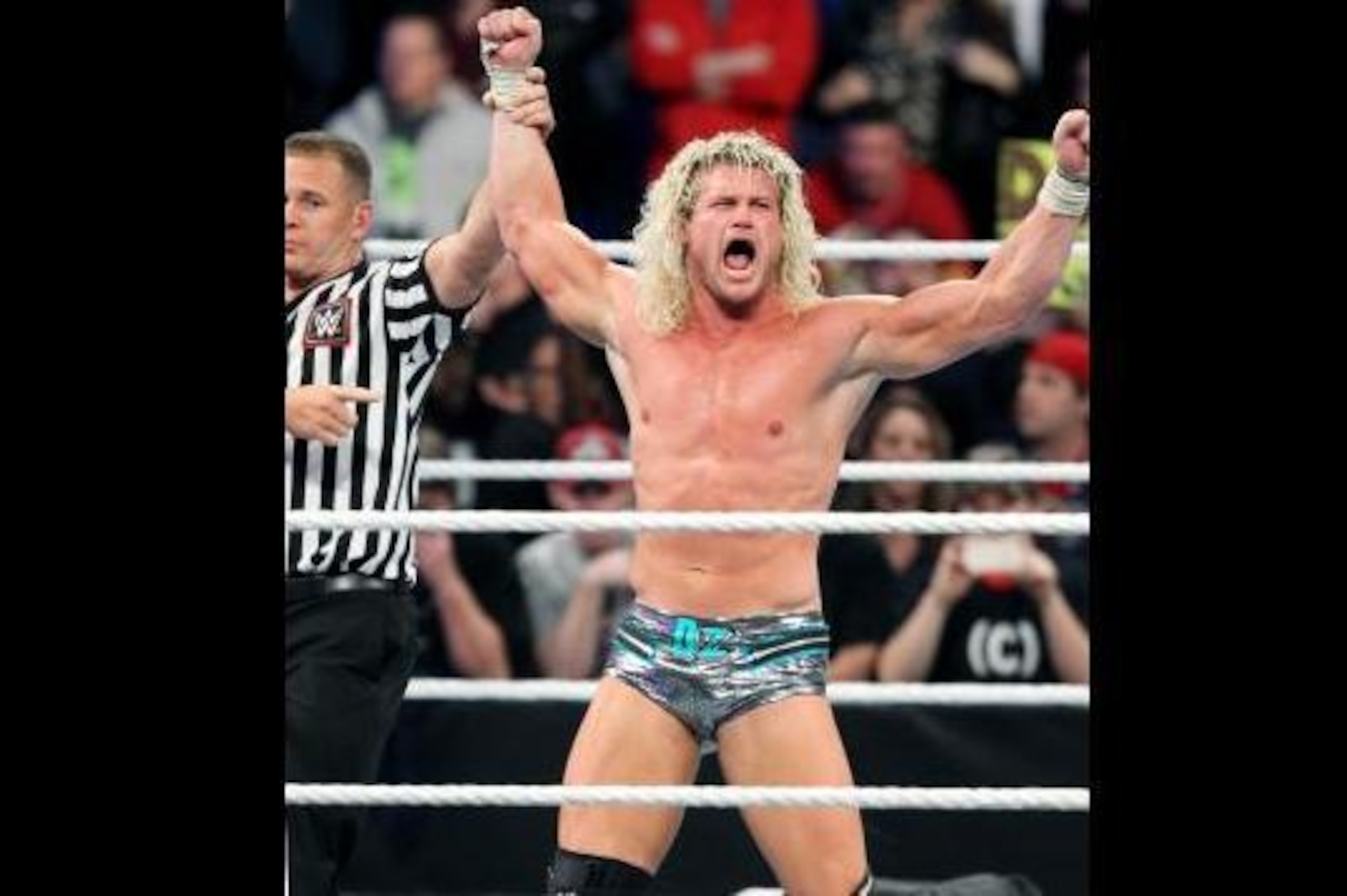 Dolph Ziggler celebrates at Survivor Series 2014. Dolph Ziggler celebrates at Survivor Series 2014.