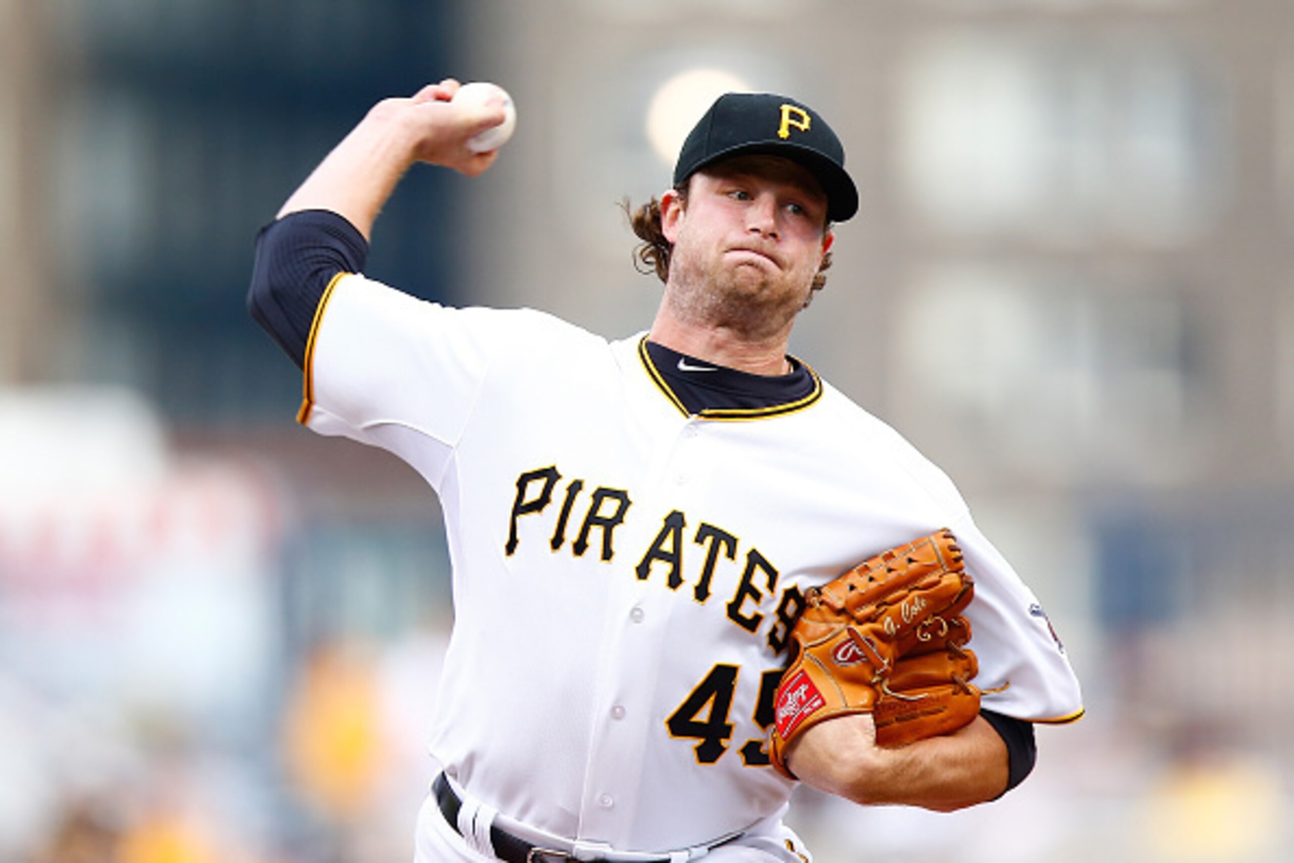 PITTSBURGH, PA - JUNE 24: Gerrit Cole #45 of the Pittsburgh Pirates pitches in the first inning against the Cincinnati Reds during the game at PNC Park on June 24, 2015 in Pittsburgh, Pennsylvania. (Photo by Jared Wickerham/Getty Images) PITTSBURGH, PA - JUNE 24: Gerrit Cole #45 of the Pittsburgh Pirates pitches in the first inning against the Cincinnati Reds during the game at PNC Park on June 24, 2015 in Pittsburgh, Pennsylvania. (Photo by Jared Wickerham/Getty Images)