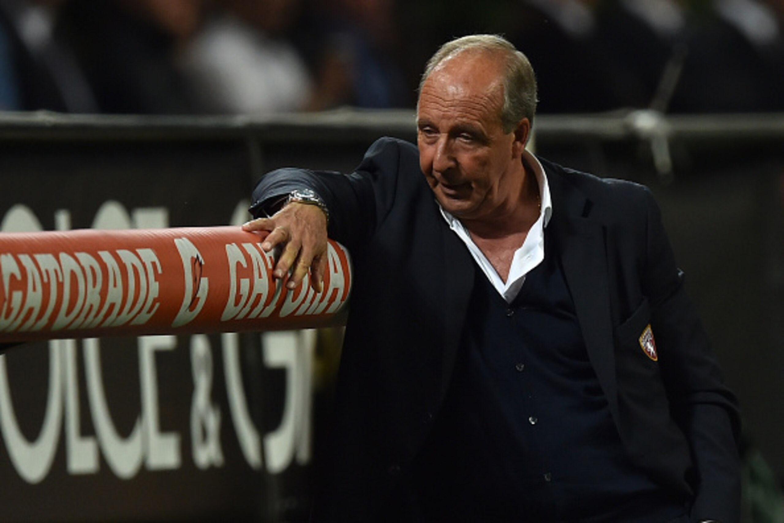 MILAN, ITALY - MAY 24:  Torino FC head coach Giampiero Ventura looks dejected during the Serie A match between AC Milan and Torino FC at Stadio Giuseppe Meazza on May 24, 2015 in Milan, Italy.  (Photo by Valerio Pennicino/Getty Images)