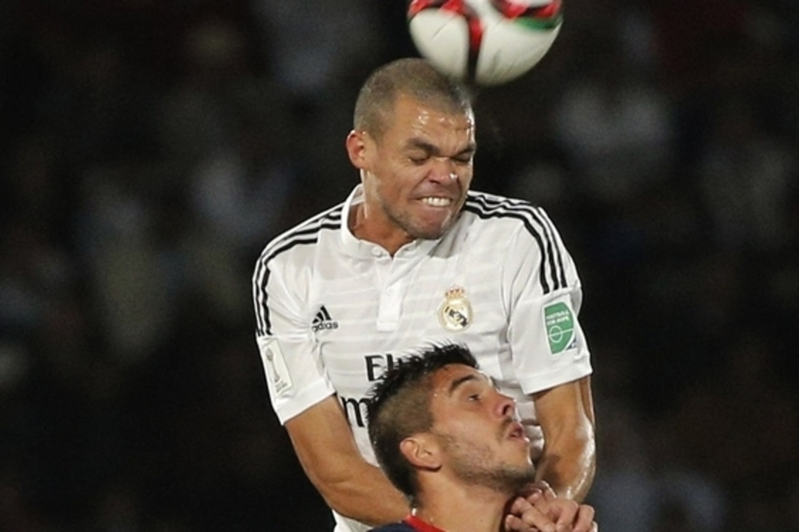 Pepe's ability in the air makes him an imposing figure at the back.