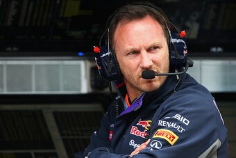 SPIELBERG, AUSTRIA - JUNE 20:  Infiniti Red Bull Racing Team Principal Christian Horner looks on from the pit wall during final practice for the Formula One Grand Prix of Austria at Red Bull Ring on June 20, 2015 in Spielberg, Austria.  (Photo by Mark Tho