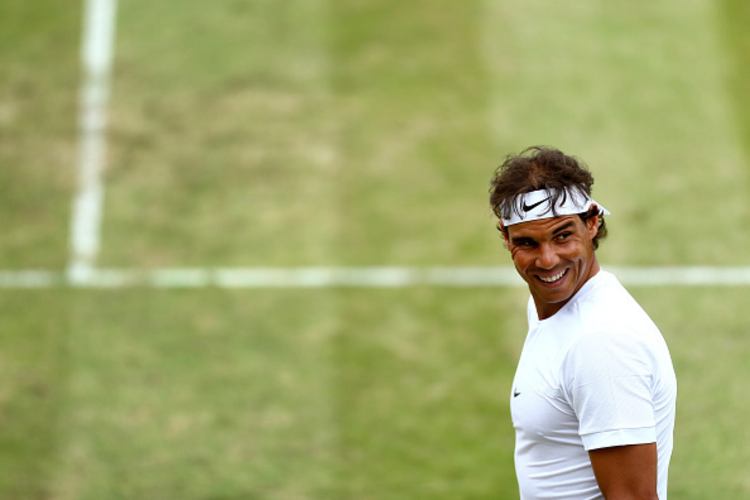 STOKE POGES, ENGLAND - JUNE 26:  Rafael Nadal of Spain looks on during his match against Robin Haase of the Netherlands during Day 4 of The Boodles Tennis Event at Stoke Park on June 26, 2015 in Stoke Poges, England.  (Photo by Jordan Mansfield/Getty Imag