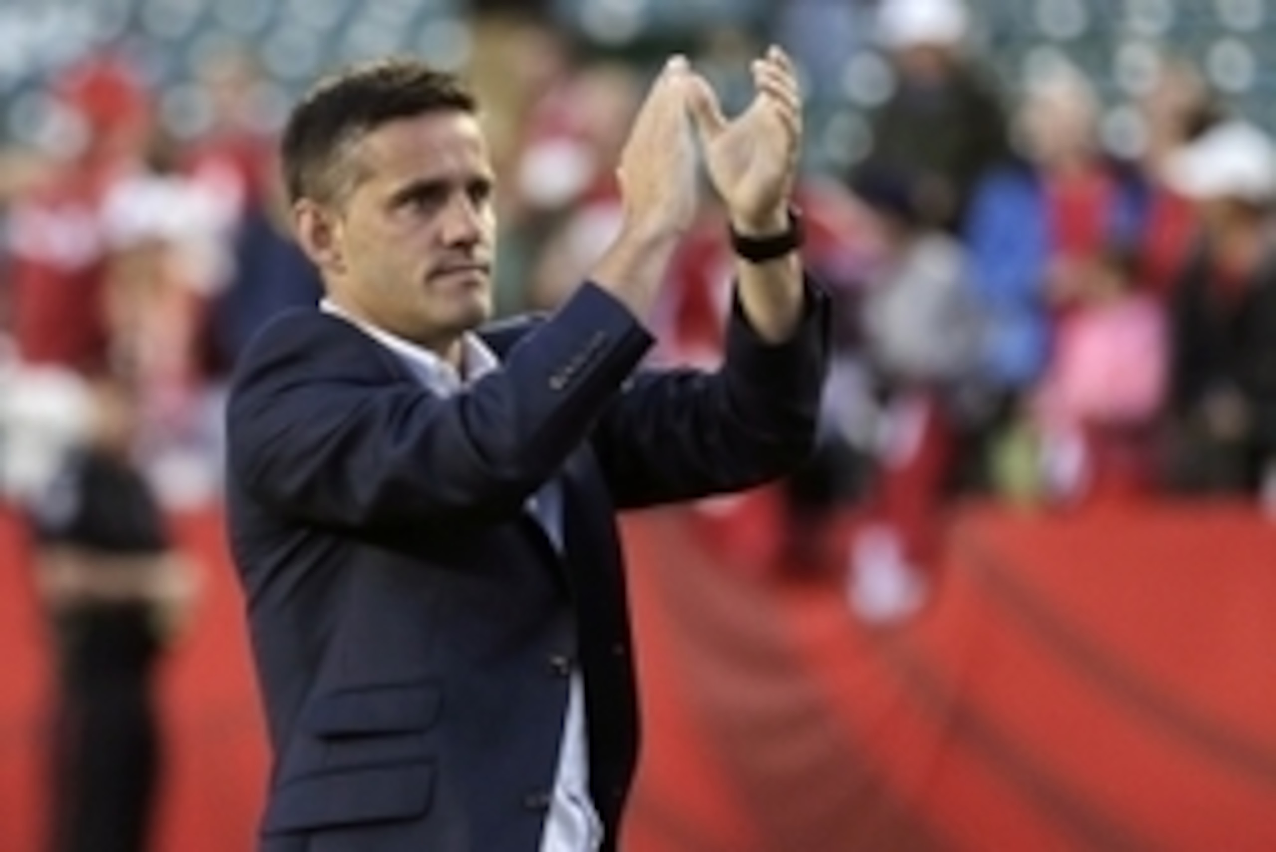 June 11, 2015; Edmonton, Alberta, CAN; Canada head coach John Herdman reacts to fans following the 0-0 draw against New Zealand in a Group A soccer match in the 2015 FIFA women's World Cup at Commonwealth Stadium. Mandatory Credit: Erich Schlegel-USA TODA June 11, 2015; Edmonton, Alberta, CAN; Canada head coach John Herdman reacts to fans following the 0-0 draw against New Zealand in a Group A soccer match in the 2015 FIFA women's World Cup at Commonwealth Stadium. Mandatory Credit: Erich Schlegel-USA TODA