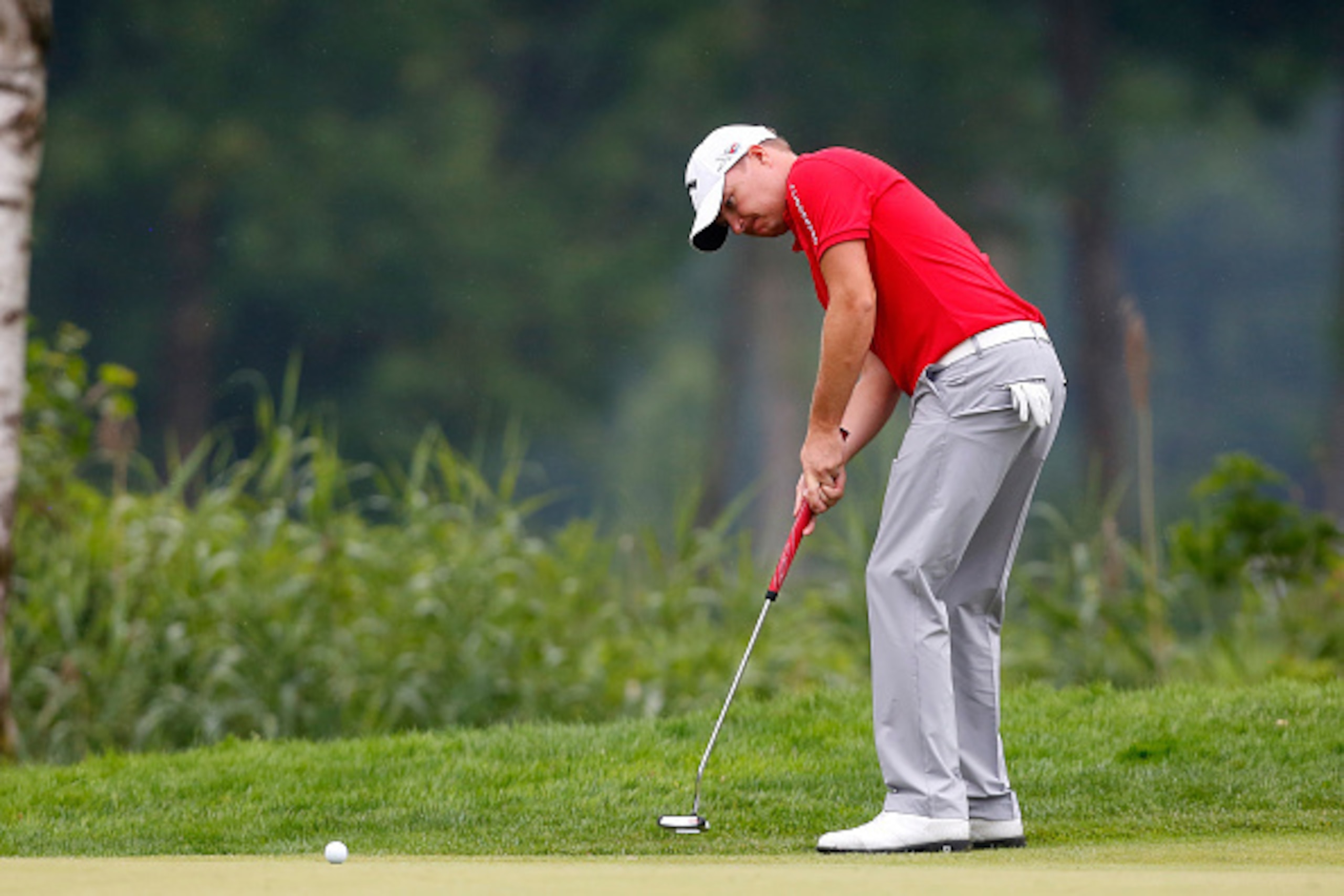 MUNICH, GERMANY - JUNE 27: James Morrison of England putts during the BMW International Open day three at the Eichenried Golf Club on June 27, 2015 in Munich, Germany. (Photo by Paul Thomas/Getty Images)