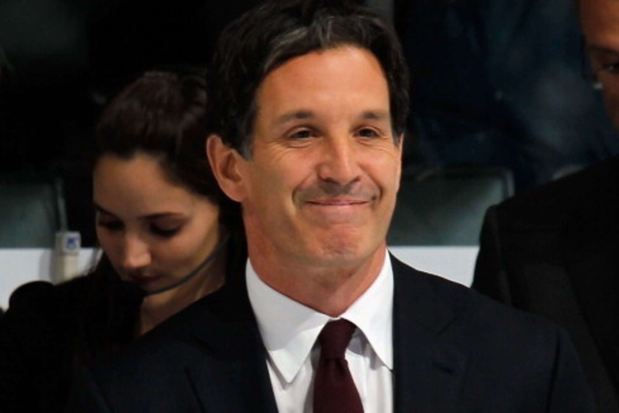 TORONTO, ON - NOVEMBER 08: Brendan Shanahan, who will enter the Hockey Hall of Fame on November11, is honored prior to the game between the Toronto Maple Leafs and the New Jersey Devils at the Air Canada Centre on November 8, 2013 in Toronto, Canada.  (Ph