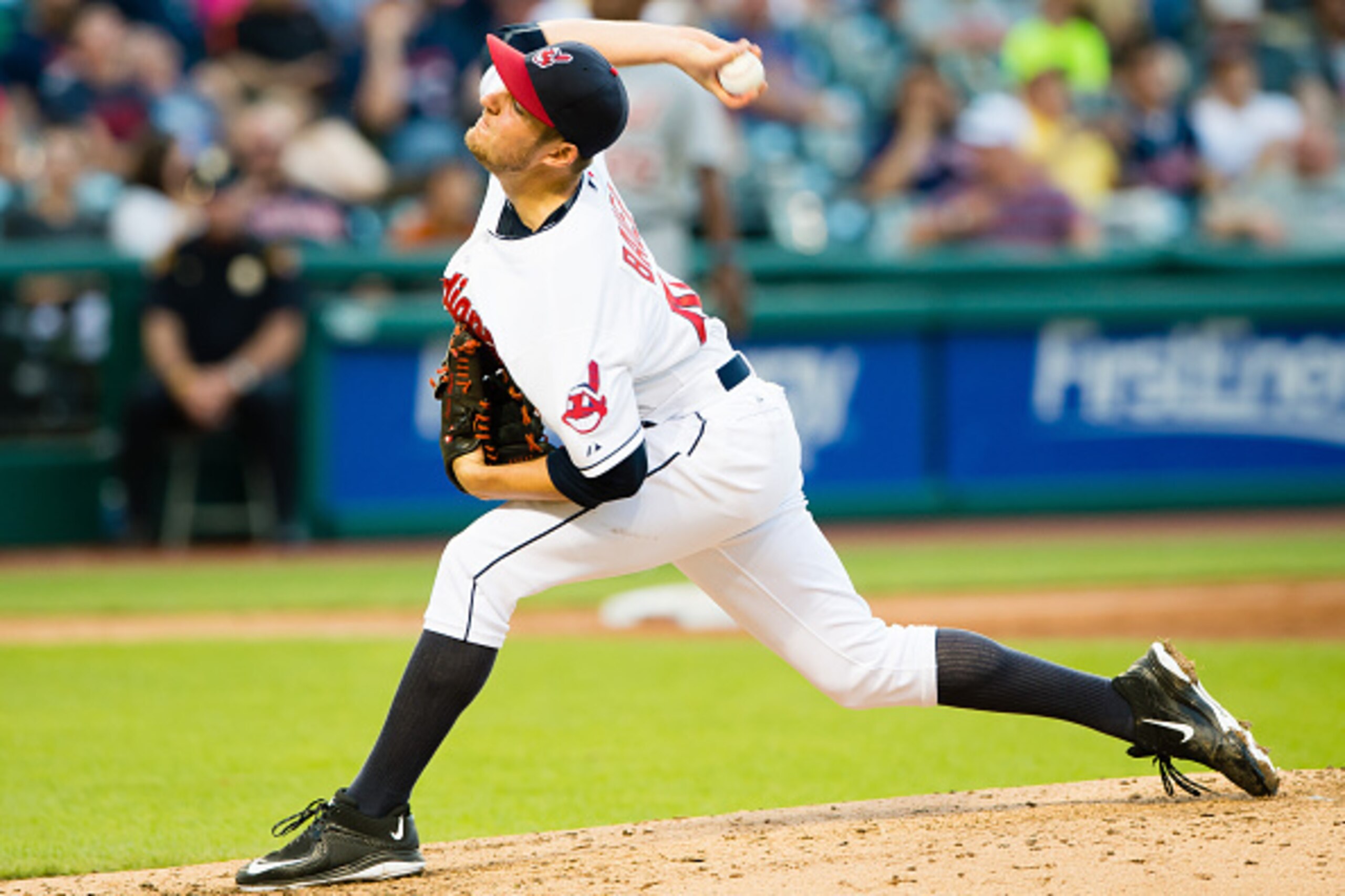 CLEVELAND, OH - JUNE 22: Starting pitcher Trevor Bauer #47 of the Cleveland Indians pitches during the third inning against the Detroit Tigers at Progressive Field on June 22, 2015 in Cleveland, Ohio. (Photo by Jason Miller/Getty Images) CLEVELAND, OH - JUNE 22: Starting pitcher Trevor Bauer #47 of the Cleveland Indians pitches during the third inning against the Detroit Tigers at Progressive Field on June 22, 2015 in Cleveland, Ohio. (Photo by Jason Miller/Getty Images)