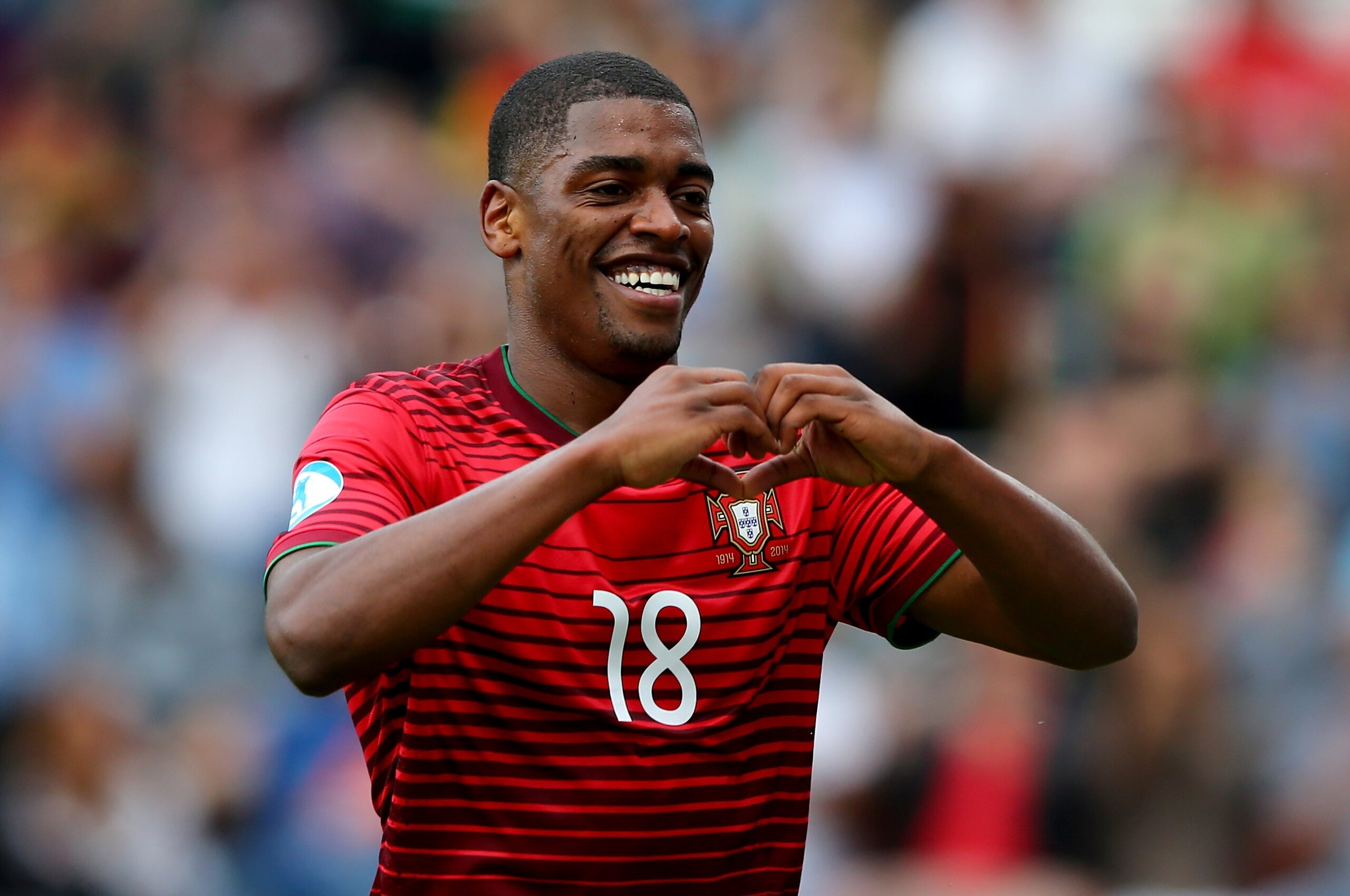 OLOMOUC, CZECH REPUBLIC - JUNE 27: Ivan Cavaleiro of Portugal celebrates after scoring the 3rd goal during the UEFA European Under-21 semi final match Between Portugal and Germany at Ander Stadium on June 27, 2015 in Olomouc, Czech Republic.  (Photo by Ma