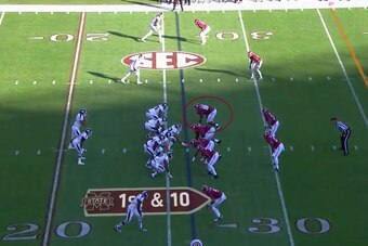 A'Shawn Robinson lined up at 5-technique defensive end