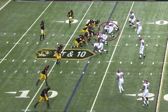 A'Shawn Robinson lined up at 3-technique defensive tackle