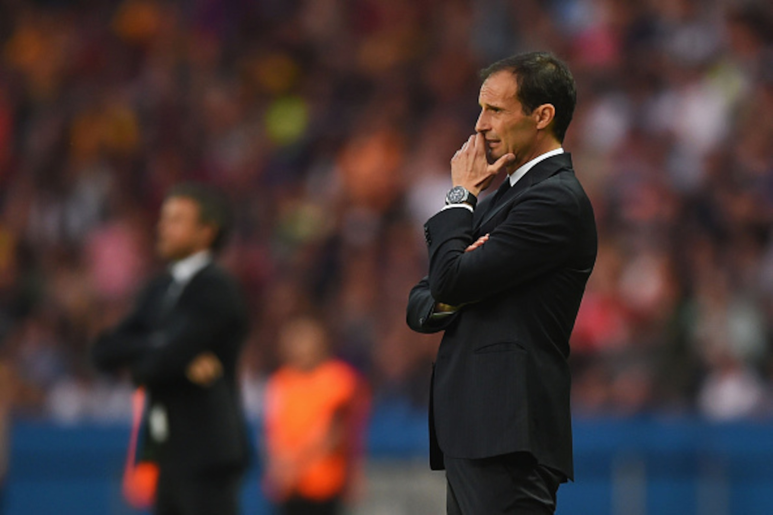 BERLIN, GERMANY - JUNE 06:  Massimiliano Allegri manager of Juventus looks on during the UEFA Champions League Final between Juventus and FC Barcelona at Olympiastadion on June 6, 2015 in Berlin, Germany.  (Photo by Shaun Botterill/Getty Images)