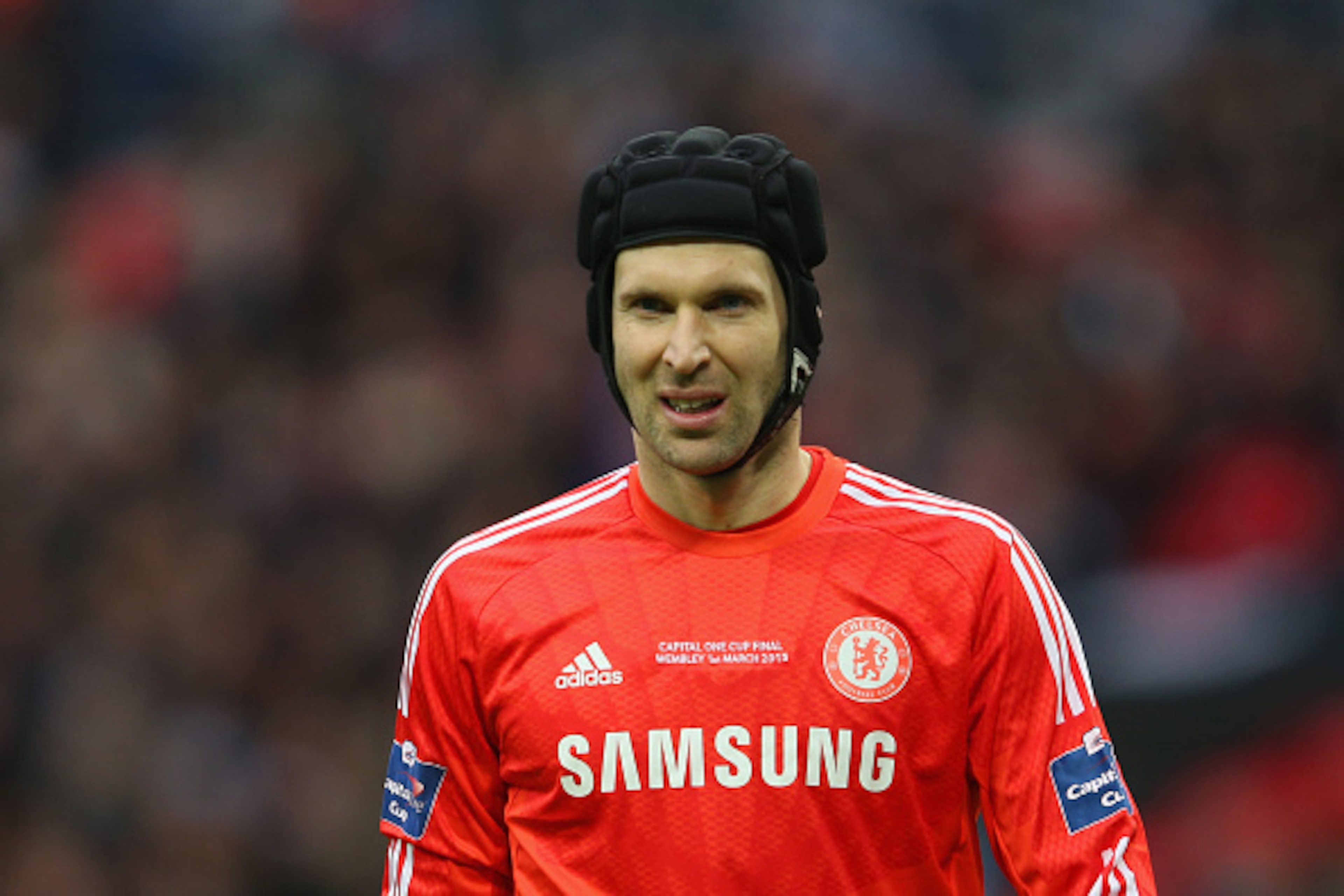 LONDON, ENGLAND - MARCH 01:  Petr Cech of Chelsea looks on during the Capital One Cup Final match between Chelsea and Tottenham Hotspur at Wembley Stadium on March 1, 2015 in London, England.  (Photo by Clive Mason/Getty Images)