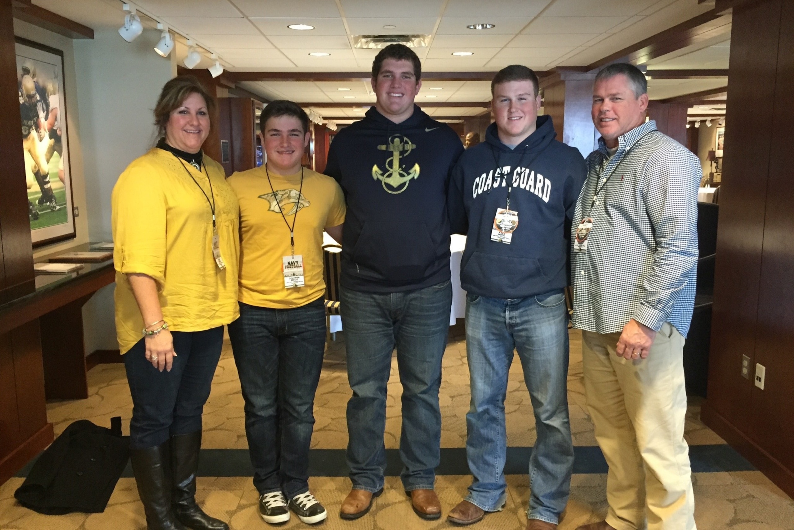 Wood, center, enters his first training camp at Navy this summer. Wood, center, enters his first training camp at Navy this summer.