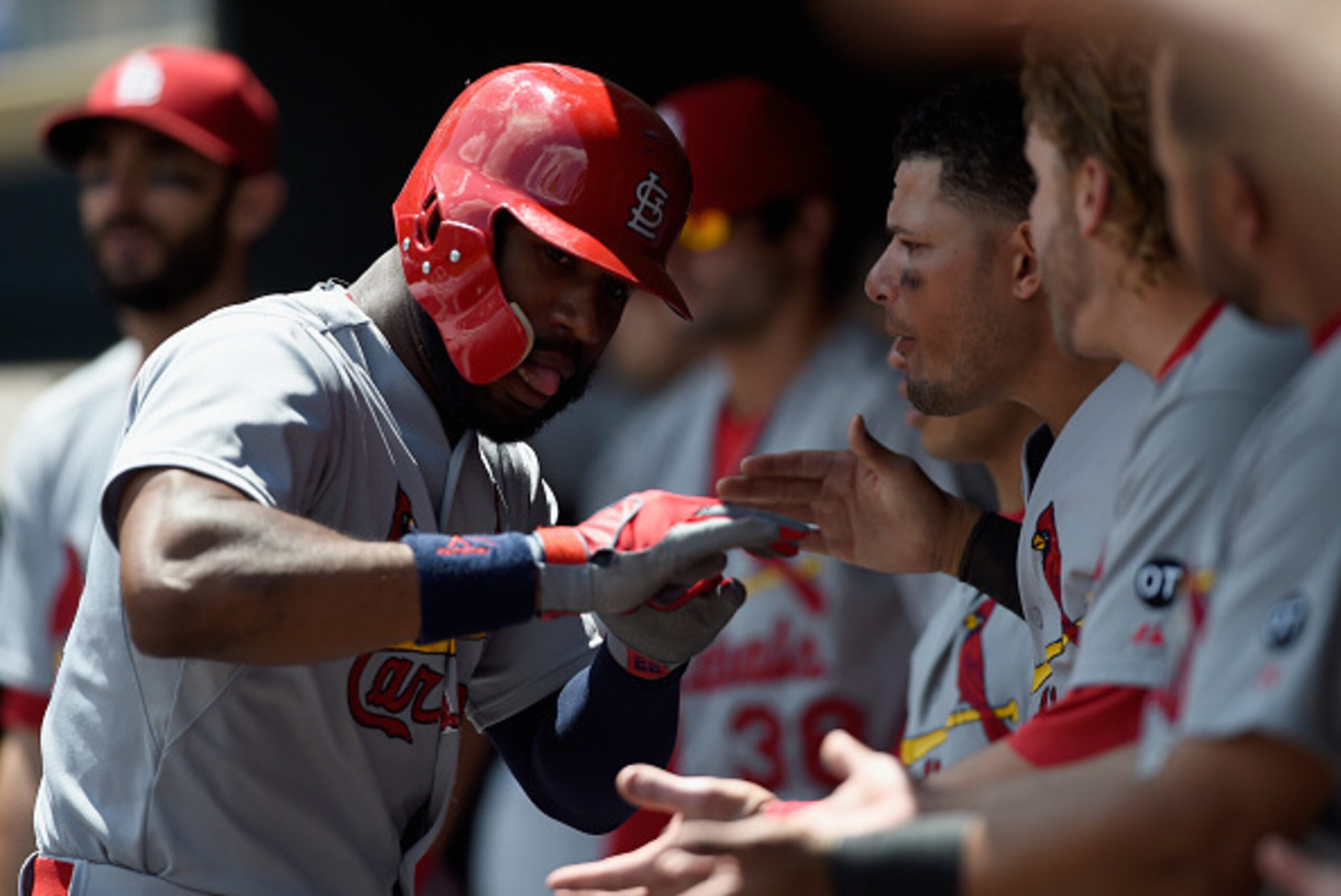 MINNEAPOLIS, MN - JUNE 18: Jason Heyward #22 of the St. Louis Cardinals celebrates after hitting a solo home run against the Minnesota Twins during the seventh inning on June 18, 2015 at Target Field in Minneapolis, Minnesota. The Twins defeated the Cardi