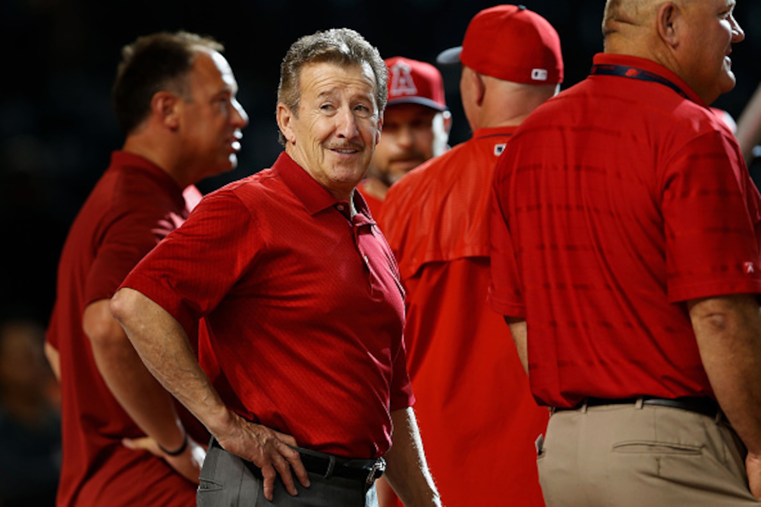 PHOENIX, AZ - JUNE 17: Owner Arte Moreno of the Los Angeles Angels watches batting practice before the MLB game against the Arizona Diamondbacks at Chase Field on June 17, 2015 in Phoenix, Arizona. The Diamondbacks defeated the Angels 3-2. (Photo by Ch PHOENIX, AZ - JUNE 17: Owner Arte Moreno of the Los Angeles Angels watches batting practice before the MLB game against the Arizona Diamondbacks at Chase Field on June 17, 2015 in Phoenix, Arizona. The Diamondbacks defeated the Angels 3-2. (Photo by Ch