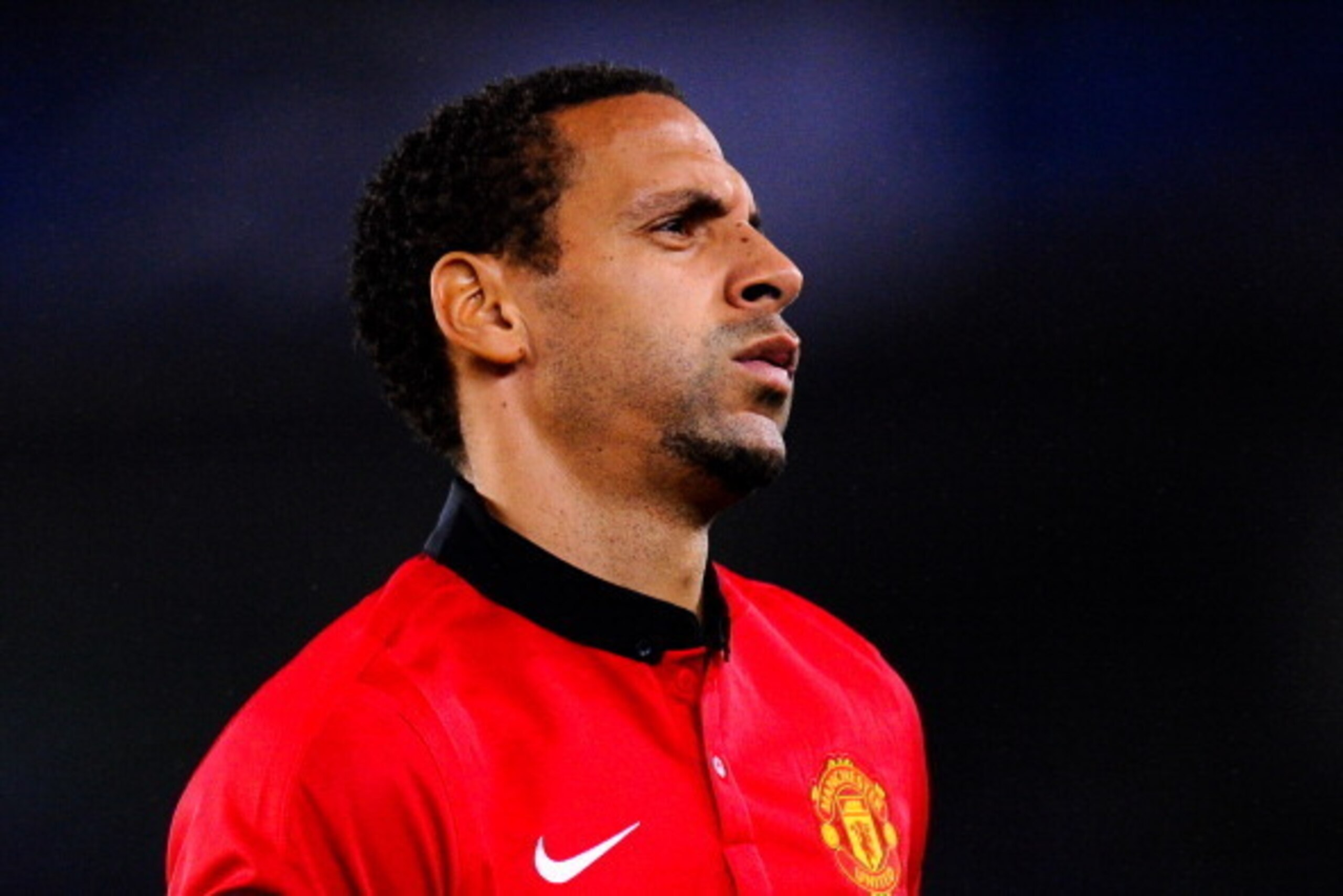 SAN SEBASTIAN, SPAIN - NOVEMBER 05:  Rio Ferdinand of Manchester United during the UEFA Champions League Group A match between Real Sociedad de Futbol and Manchester United at Estadio Anoeta on November 5, 2013 in San Sebastian, Spain.  (Photo by David Ra