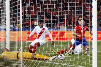 Eduardo Vargas was on target for Chile.