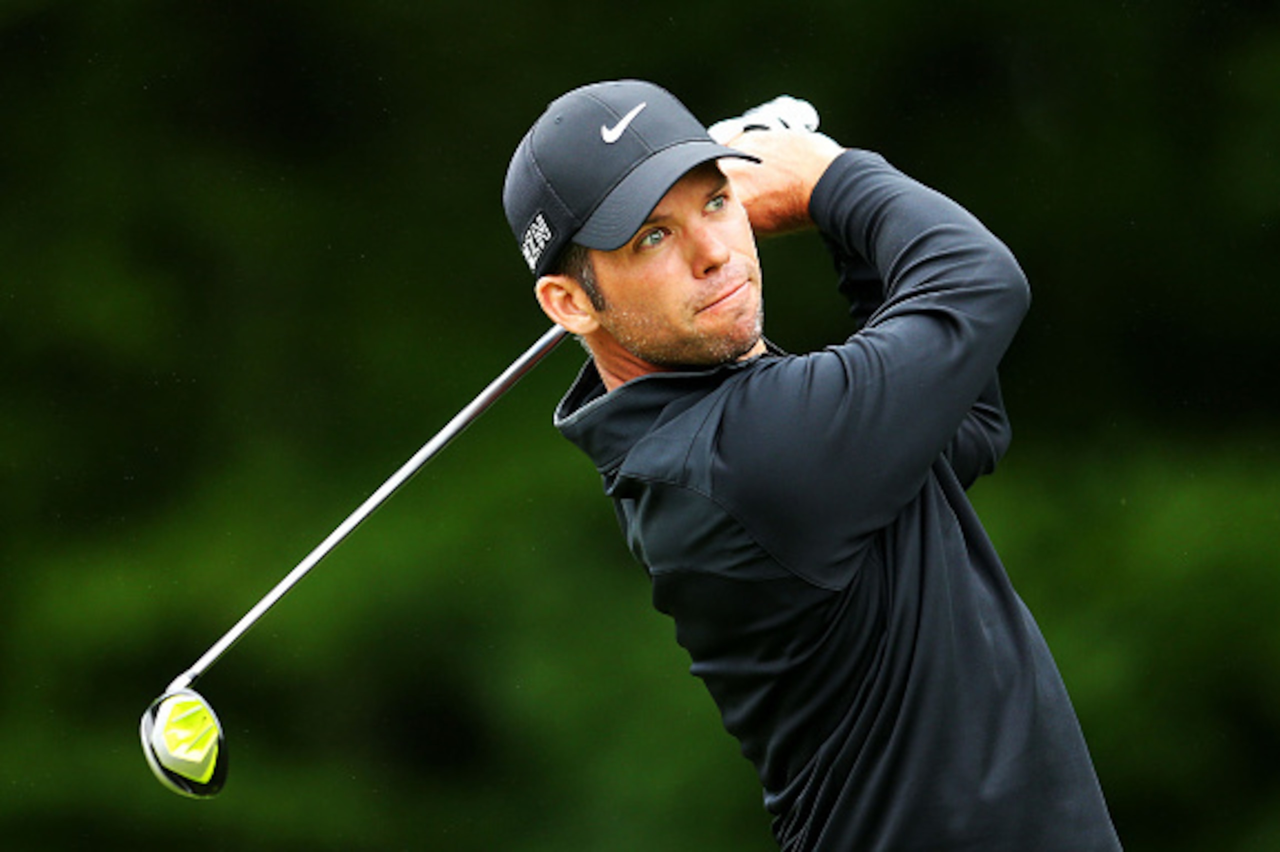 CROMWELL, CT - JUNE 28:  Paul Casey of England plays his shot from the 14th tee during the final round of the Travelers Championship at TPC River Highlands on June 28, 2015 in Cromwell, Connecticut.  (Photo by Jim Rogash/Getty Images)