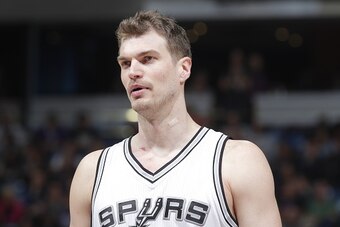 SACRAMENTO, CA - FEBRUARY 27: Tiago Splitter #22 of the San Antonio Spurs looks on during the game against the Sacramento Kings on February 27, 2015 at Sleep Train Arena in Sacramento, California. NOTE TO USER: User expressly acknowledges and agrees that,