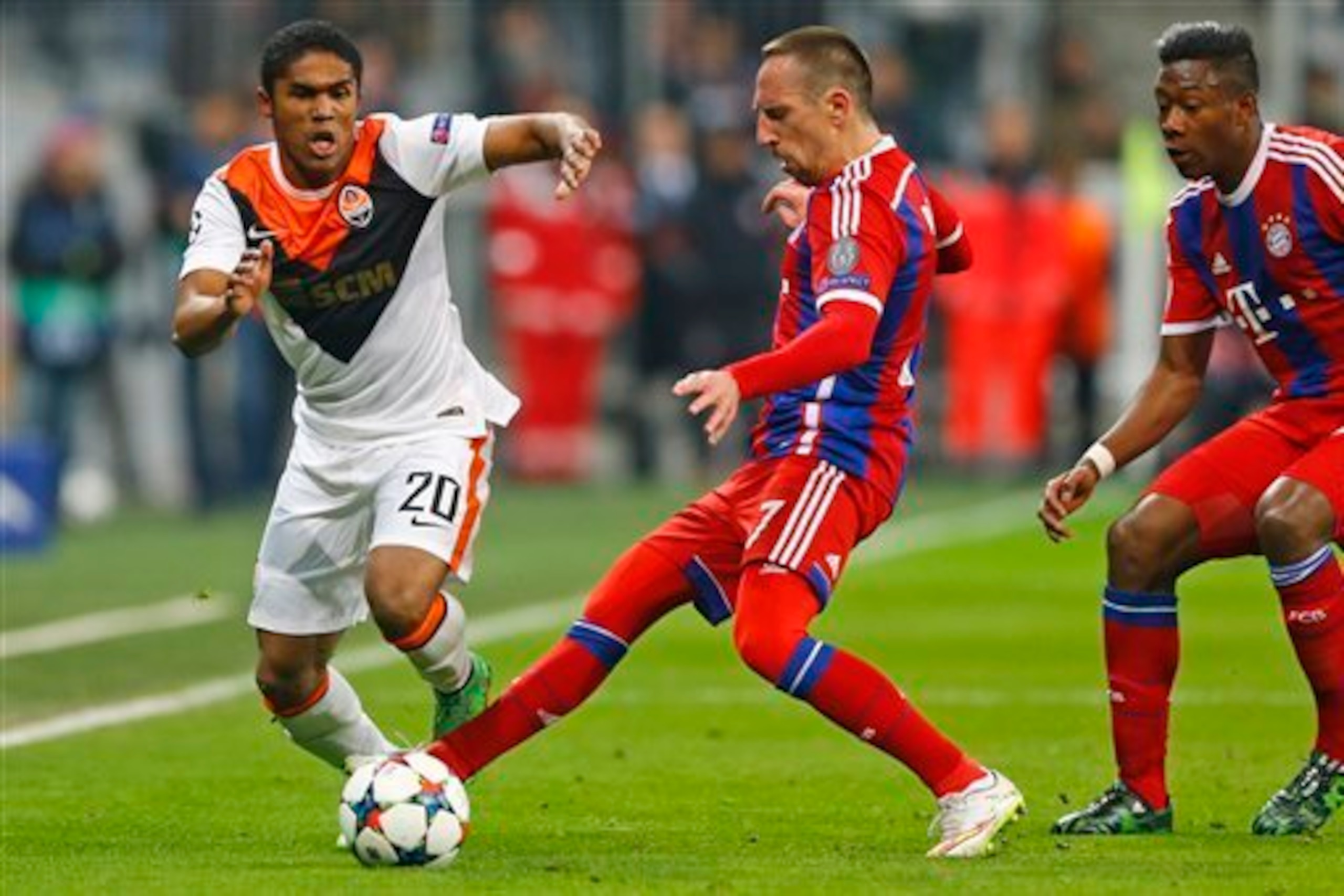 Costa kicked his future teammate quite a bit when Shakhtar met Bayern last season.
