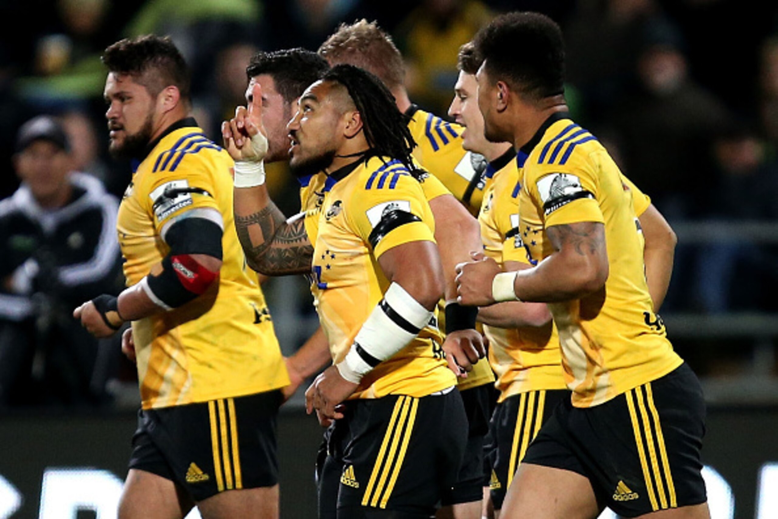 NAPIER, NEW ZEALAND - JUNE 05: Ma'a Nonu of the Hurricanes looks to the sky after scoring a try during the round 17 Super Rugby match between the Hurricanes and the Highlanders at McLean Park on June 5, 2015 in Napier, New Zealand. (Photo by Joel Ford/G NAPIER, NEW ZEALAND - JUNE 05: Ma'a Nonu of the Hurricanes looks to the sky after scoring a try during the round 17 Super Rugby match between the Hurricanes and the Highlanders at McLean Park on June 5, 2015 in Napier, New Zealand. (Photo by Joel Ford/G