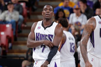 SACRAMENTO, CA - FEBRUARY 3: Darren Collison #7 of the Sacramento Kings looks on during the game against the Golden State Warriors on February 3, 2015 at Sleep Train Arena in Sacramento, California. NOTE TO USER: User expressly acknowledges and agrees tha