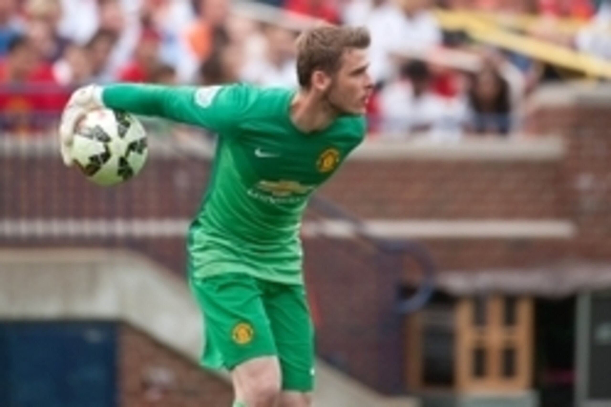 Aug 2, 2014; Ann Arbor, MI, USA; Manchester United goalkeeper David De Gea (1) during the first half against the Real Madrid at Michigan Stadium. Mandatory Credit: Tim Fuller-USA TODAY Sports