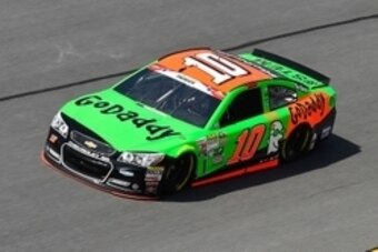 Jul 3, 2015; Daytona Beach, FL, USA; NASCAR Sprint Cup Series driver Danica Patrick (10) during practice for the Coke Zero 400 Powered By Coca-Cola at Daytona International Speedway. Mandatory Credit: Jasen Vinlove-USA TODAY Sports