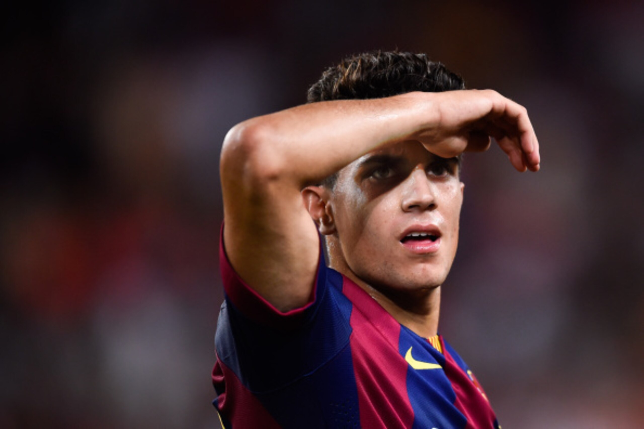 BARCELONA, SPAIN - AUGUST 18:  Marc Bartra of FC Barcelona looks on during the Joan Gamper Trophy match between FC Barcelona and Club Leon at Camp Nou on August 18, 2014 in Barcelona, Spain.  (Photo by David Ramos/Getty Images)