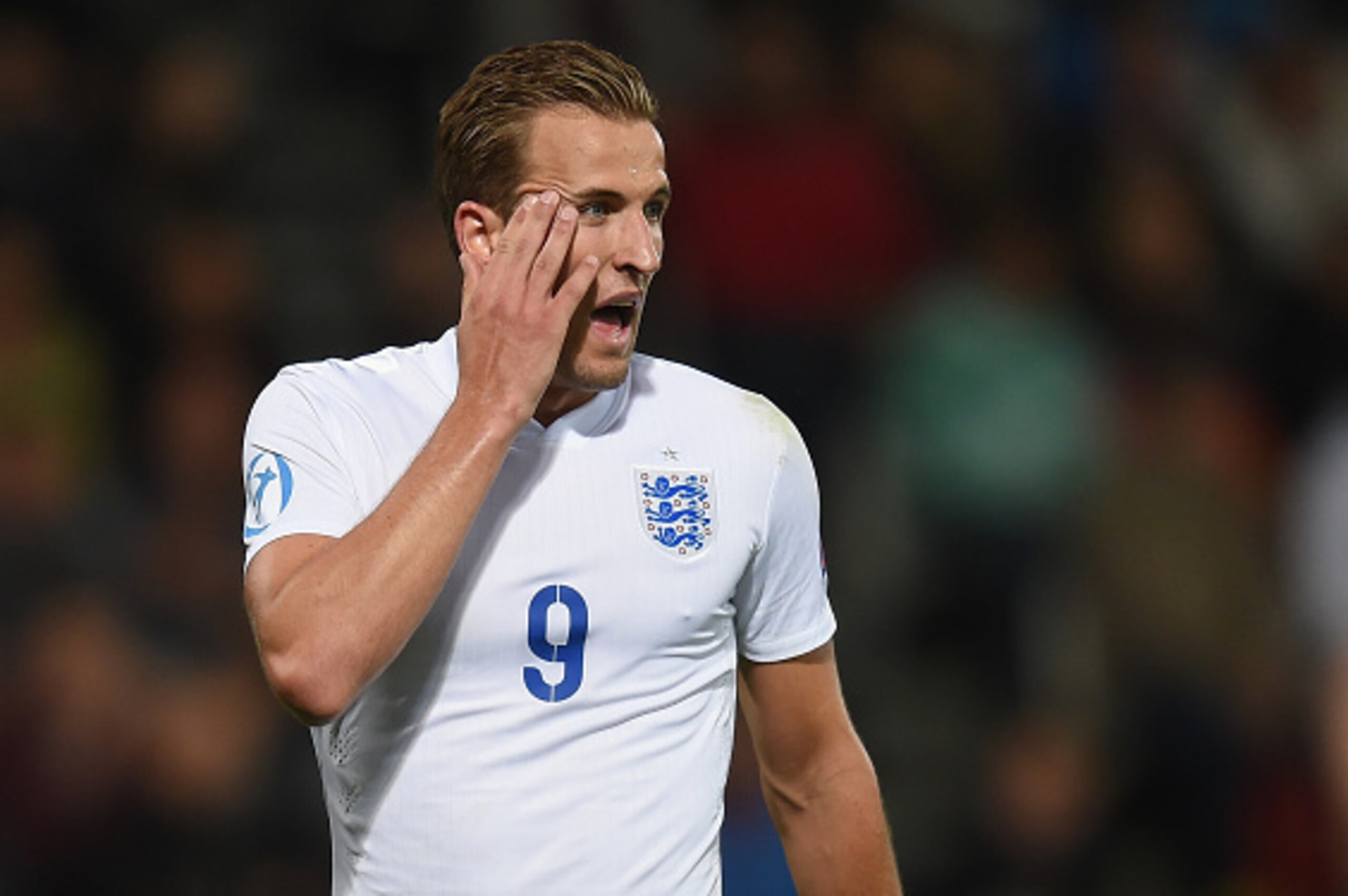 OLOMOUC, CZECH REPUBLIC - JUNE 24:  Harry Kane of England looks on during the UEFA Under21 European Championship match between England and Italy at Andruv Stadium on June 24, 2015 in Olomouc, Czech Republic.  (Photo by Michael Regan/Getty Images)